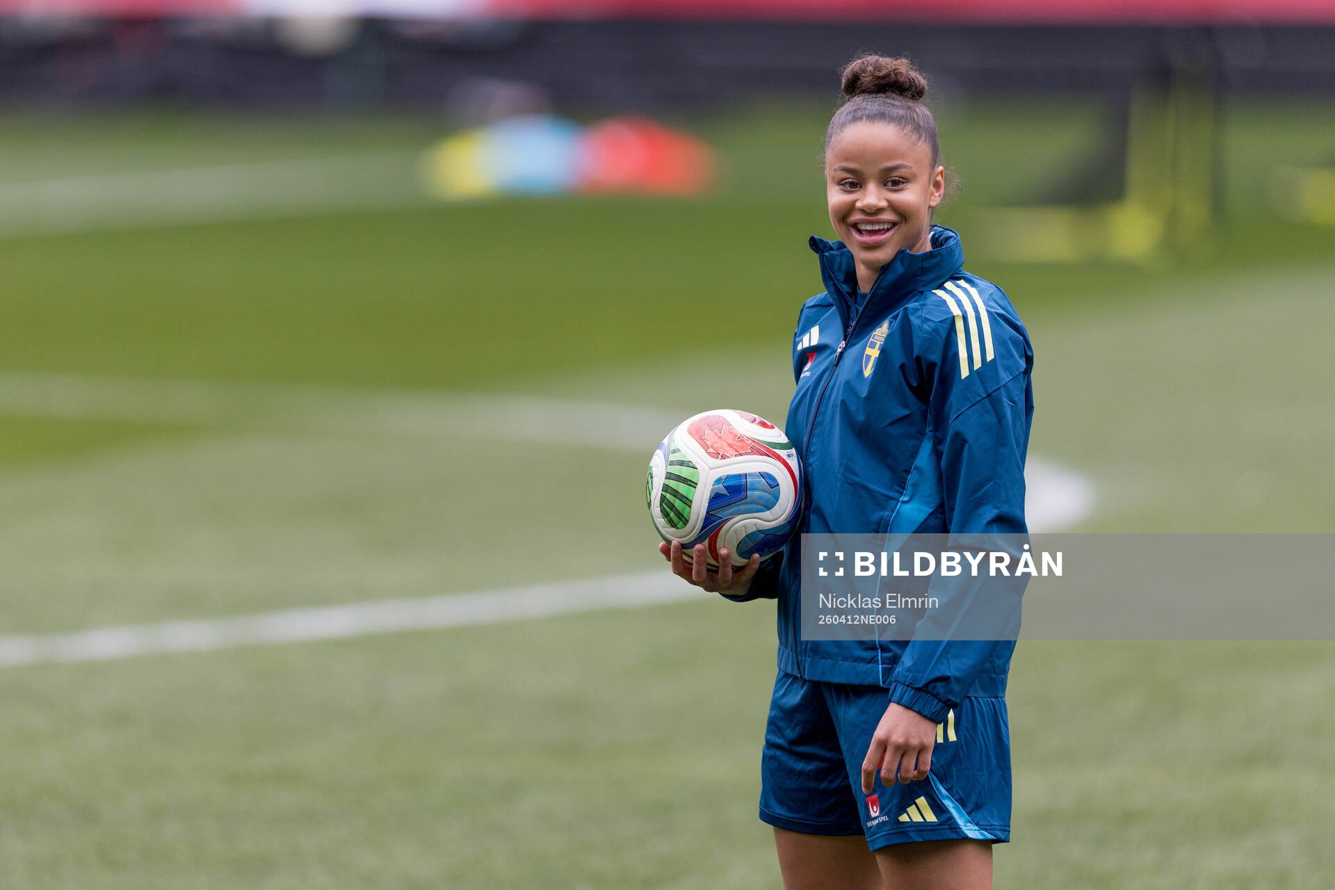 Felicia Schröder of Sweden at a training session with the