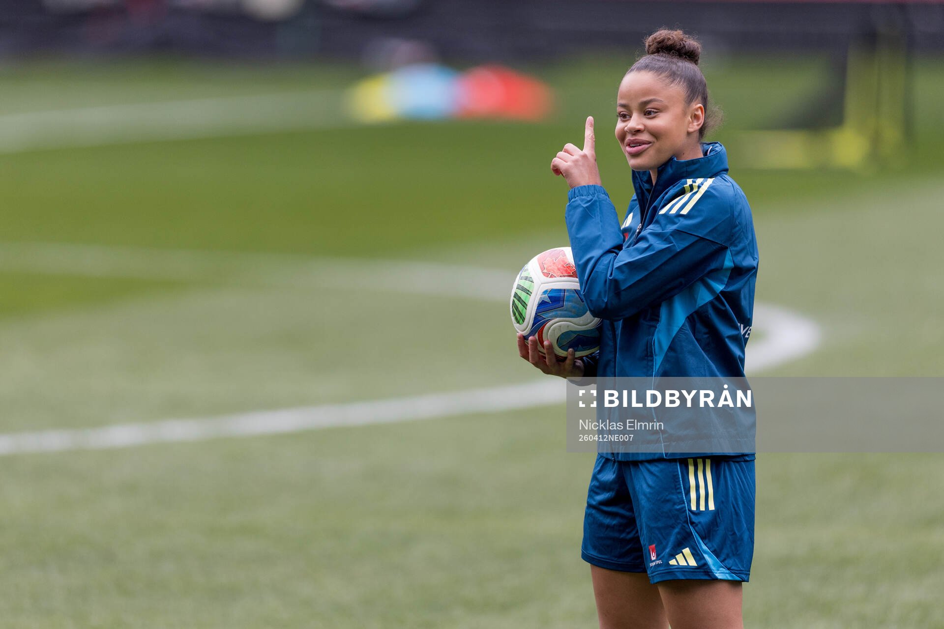Felicia Schröder of Sweden at a training session with the