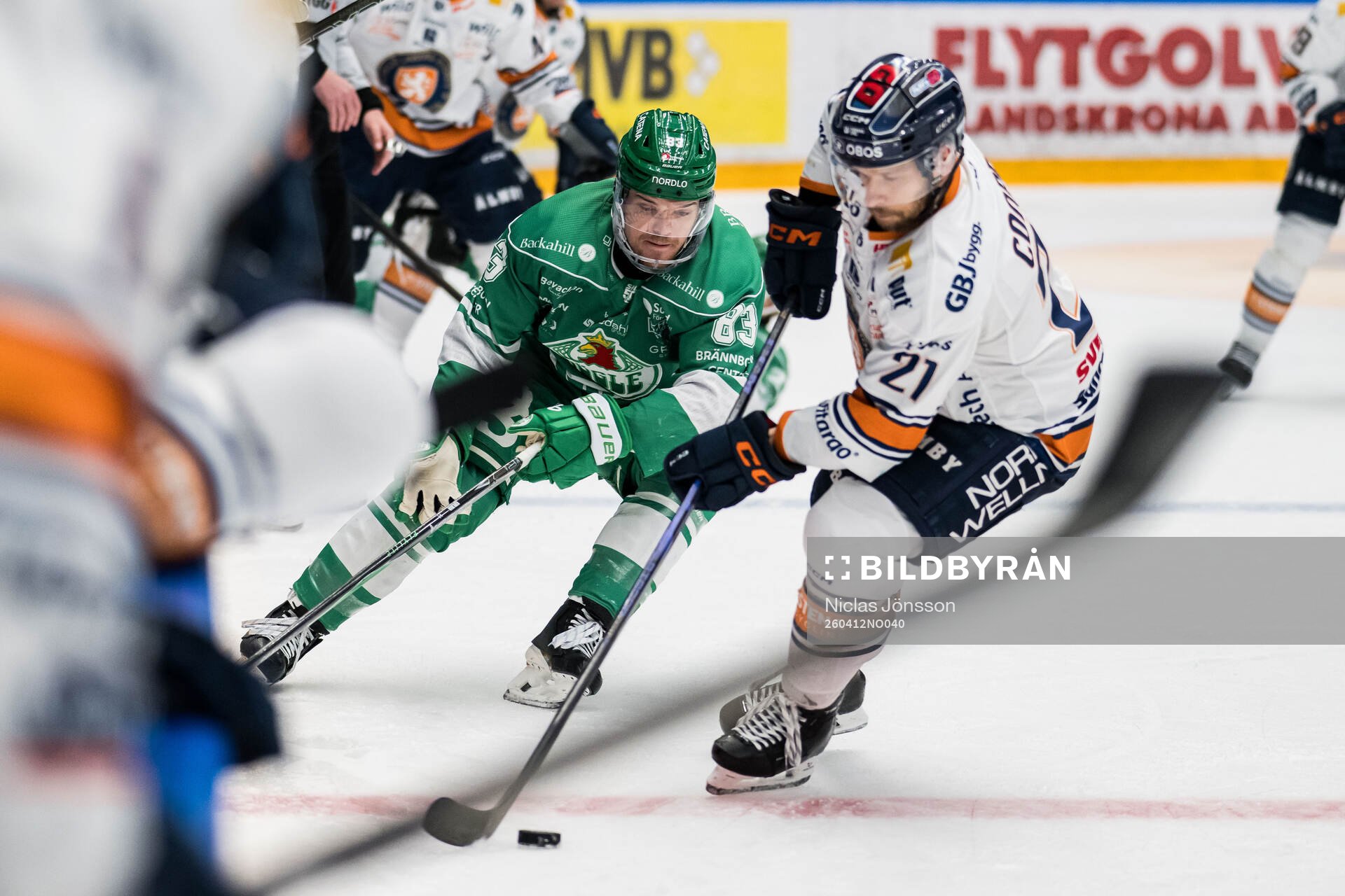 Rögles Karson Kuhlman och Växjös Brian Cooper