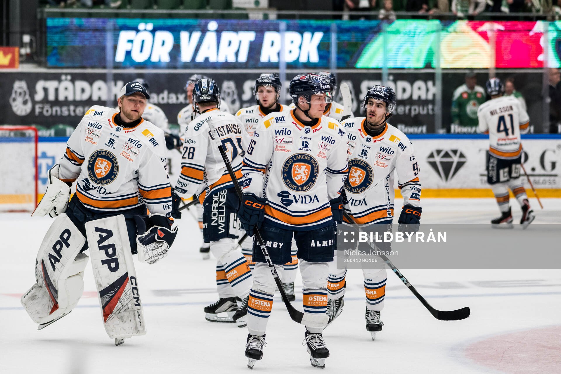 Växjös spelare jublar