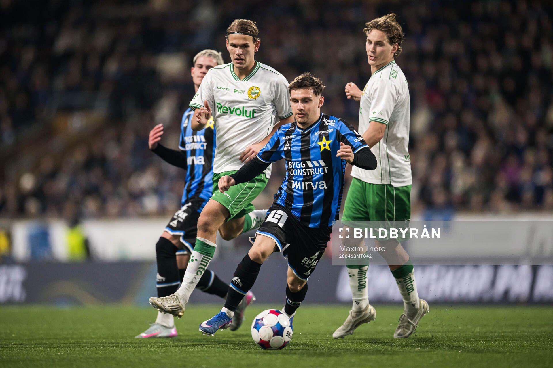 Hammarbys Markus Karlsson och Hampus Skoglund mot Sirius