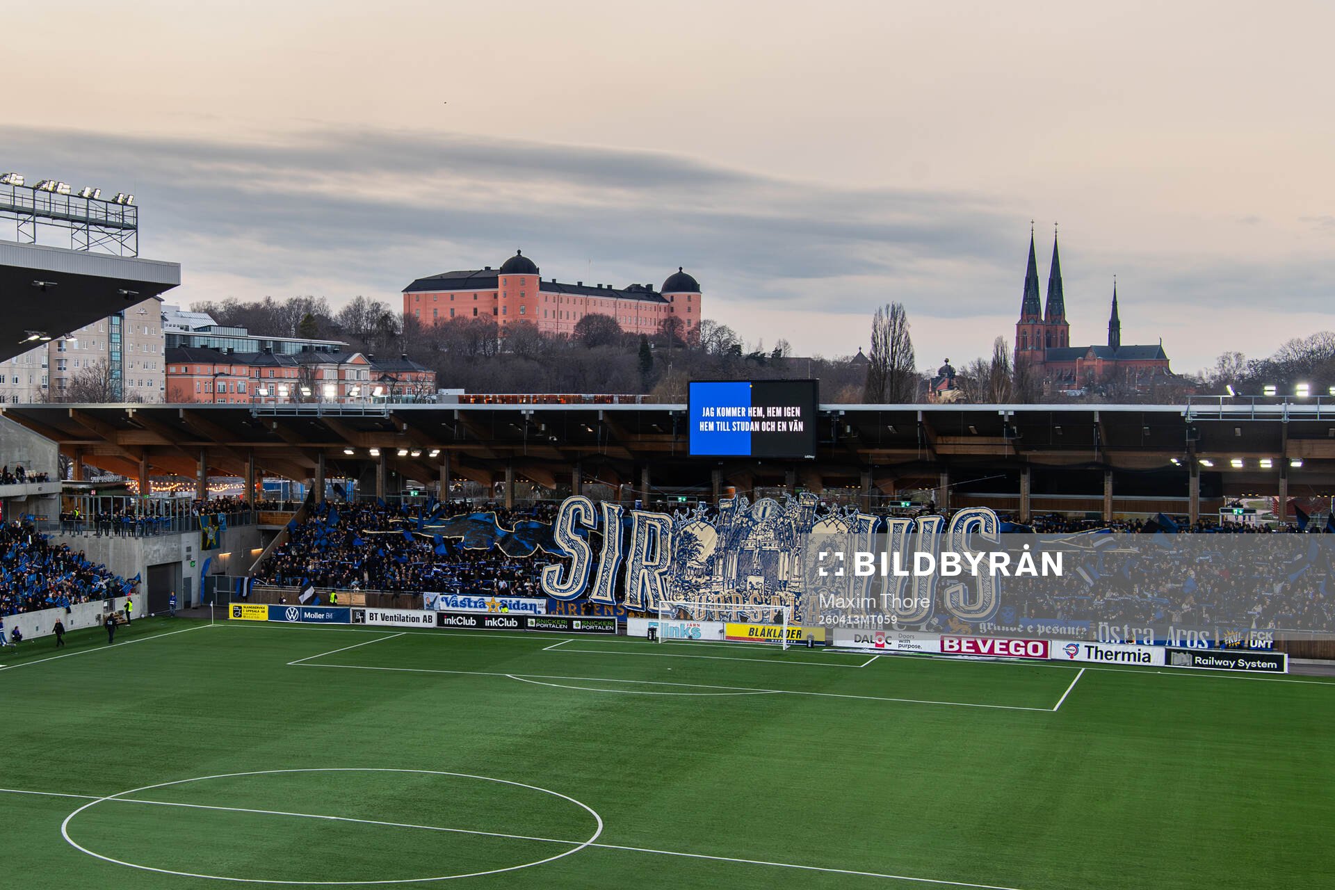 Sirius supportrar med ett tifo