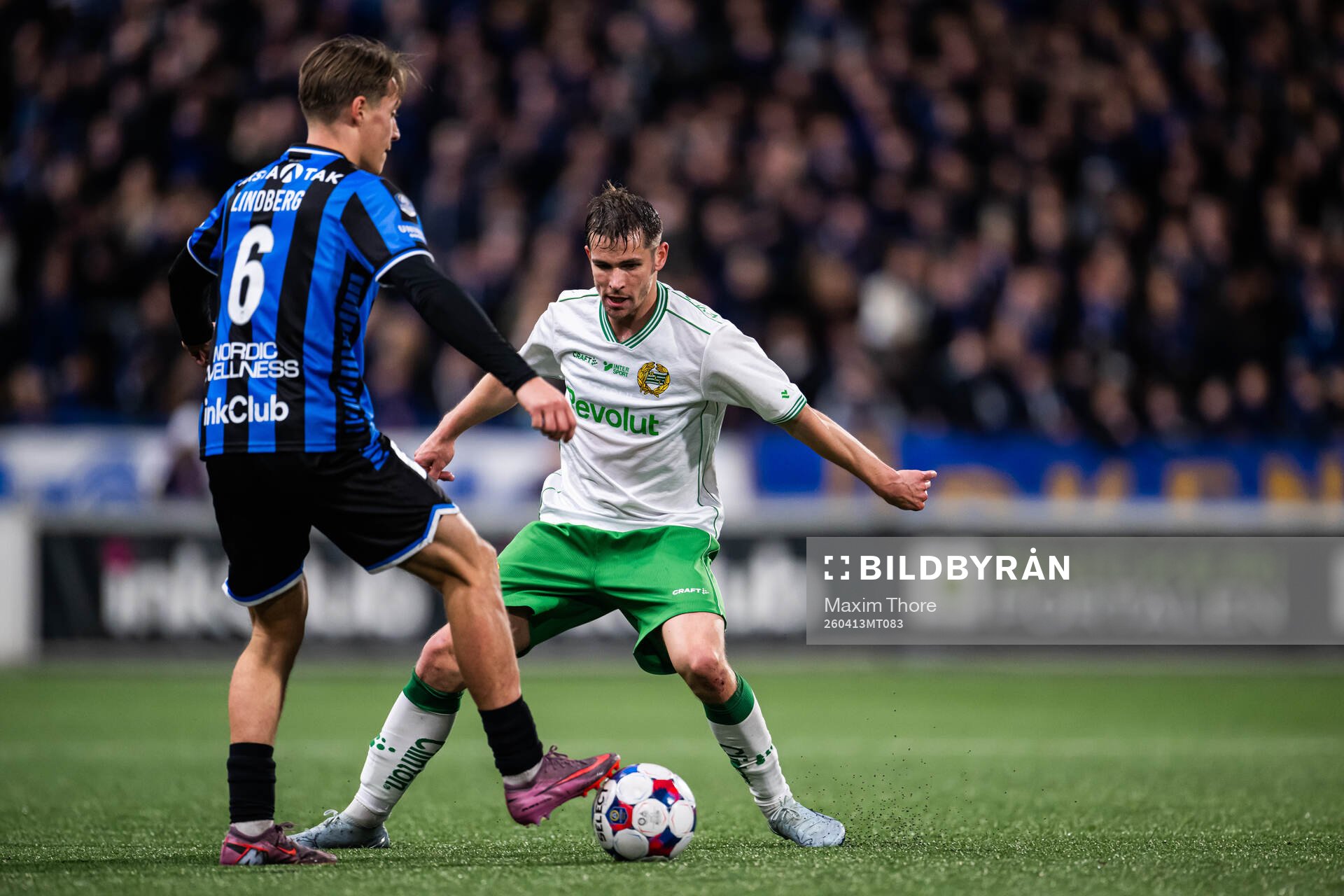 Sirius Marcus Lindberg och Hammarbys Oscar Johansson