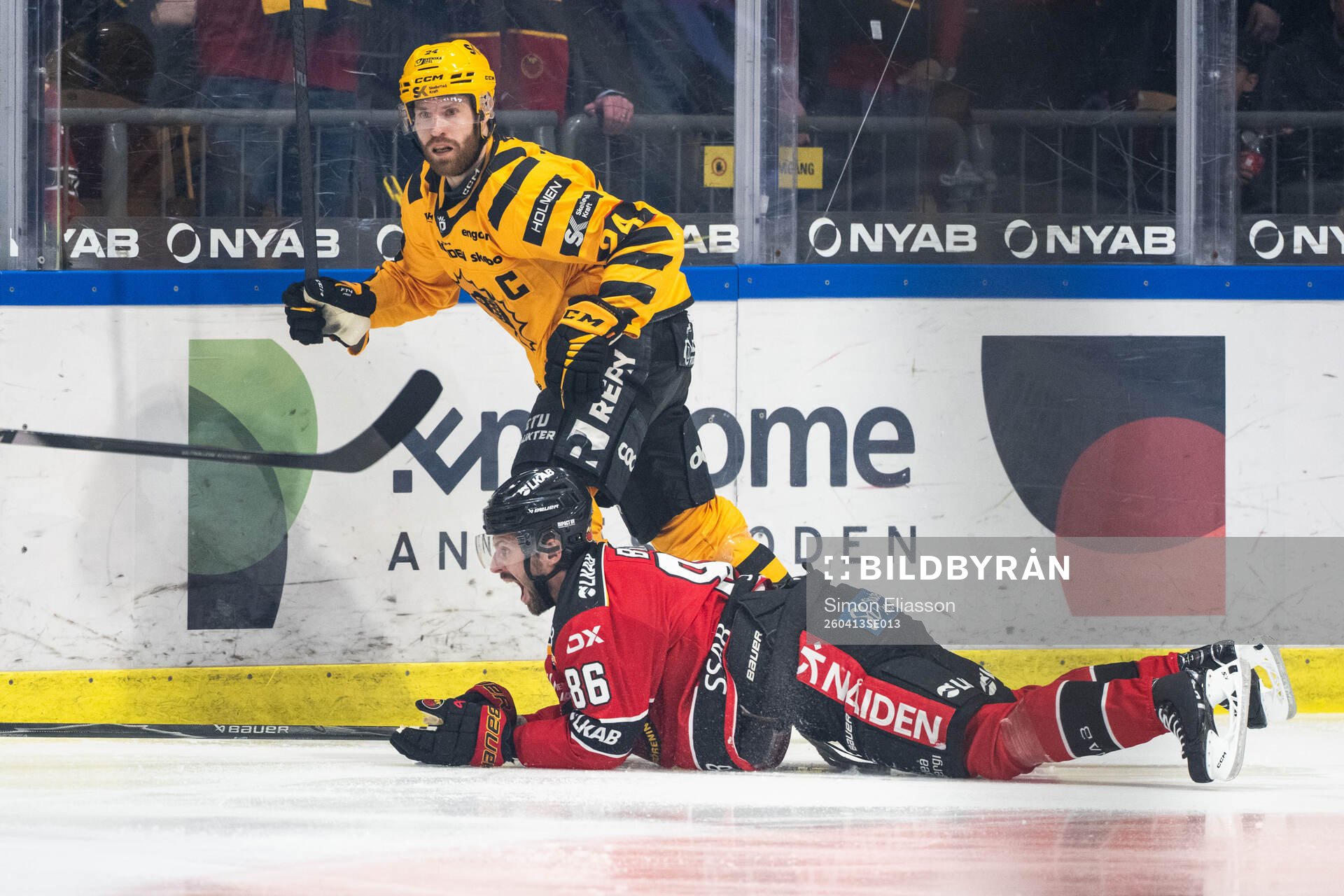 Skellefteås Oscar Lindberg och Luleås Mathias Bromé
