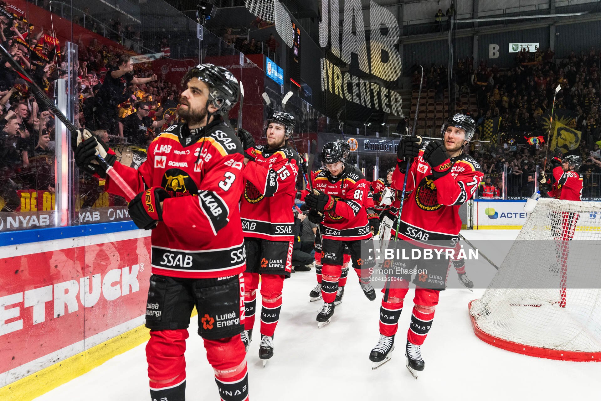 Luleås Frederic Allard, David Granberg, Otto Leskinen och