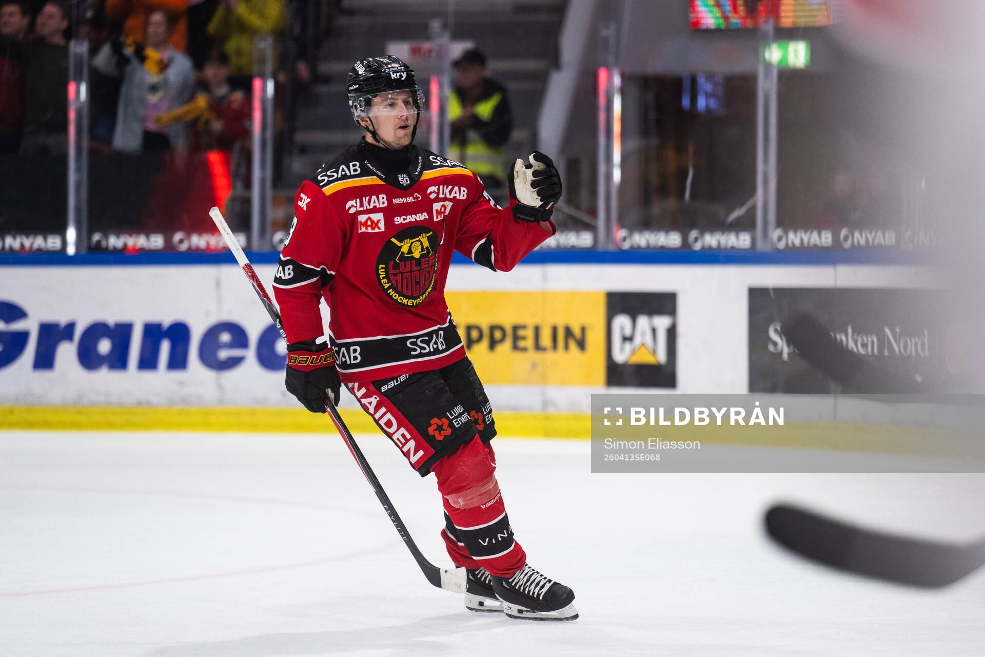 Luleås Jesper Sellgren jublar
