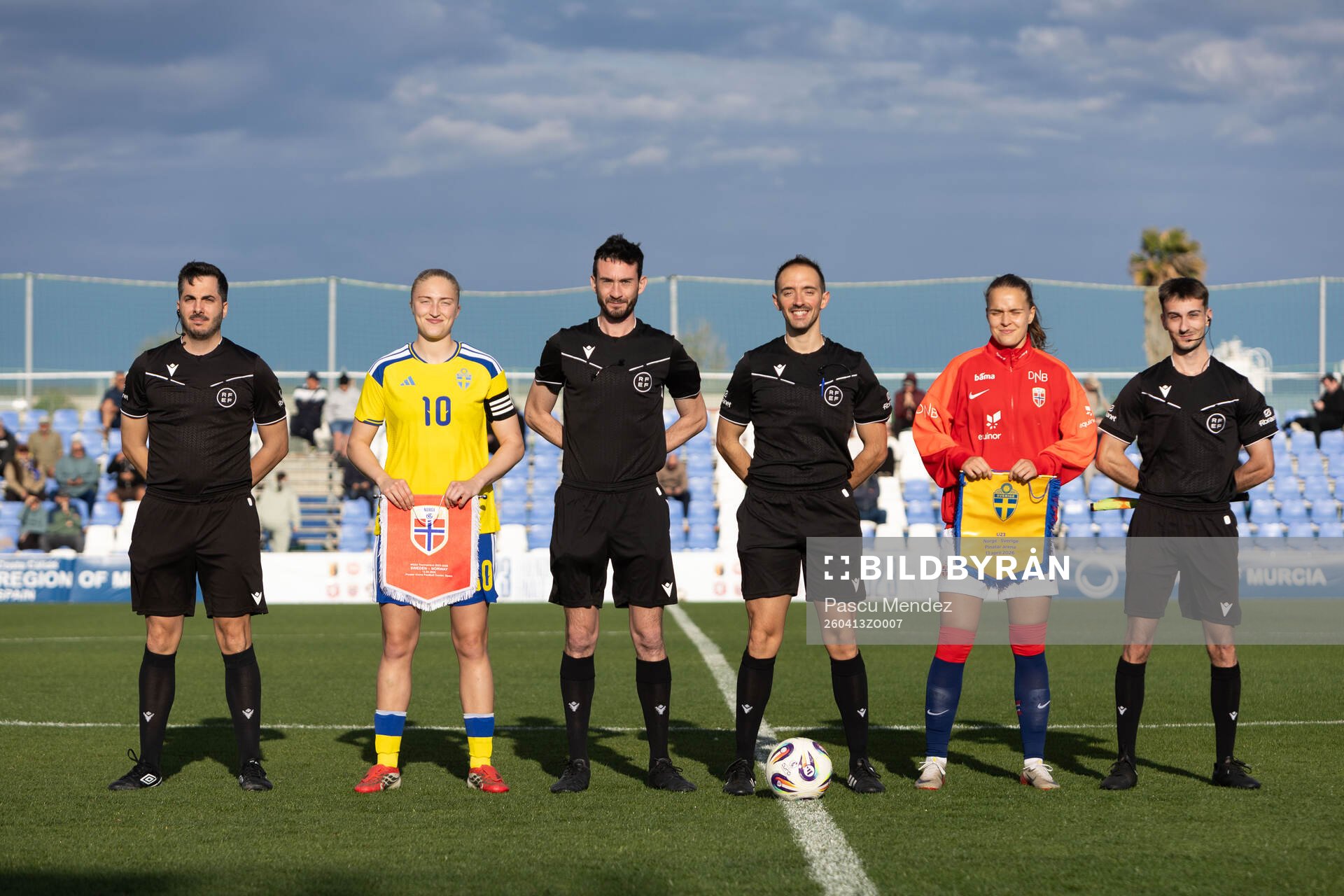 Wilma Leidhammar of Sweden and goalkeeper Thiril Erichsen