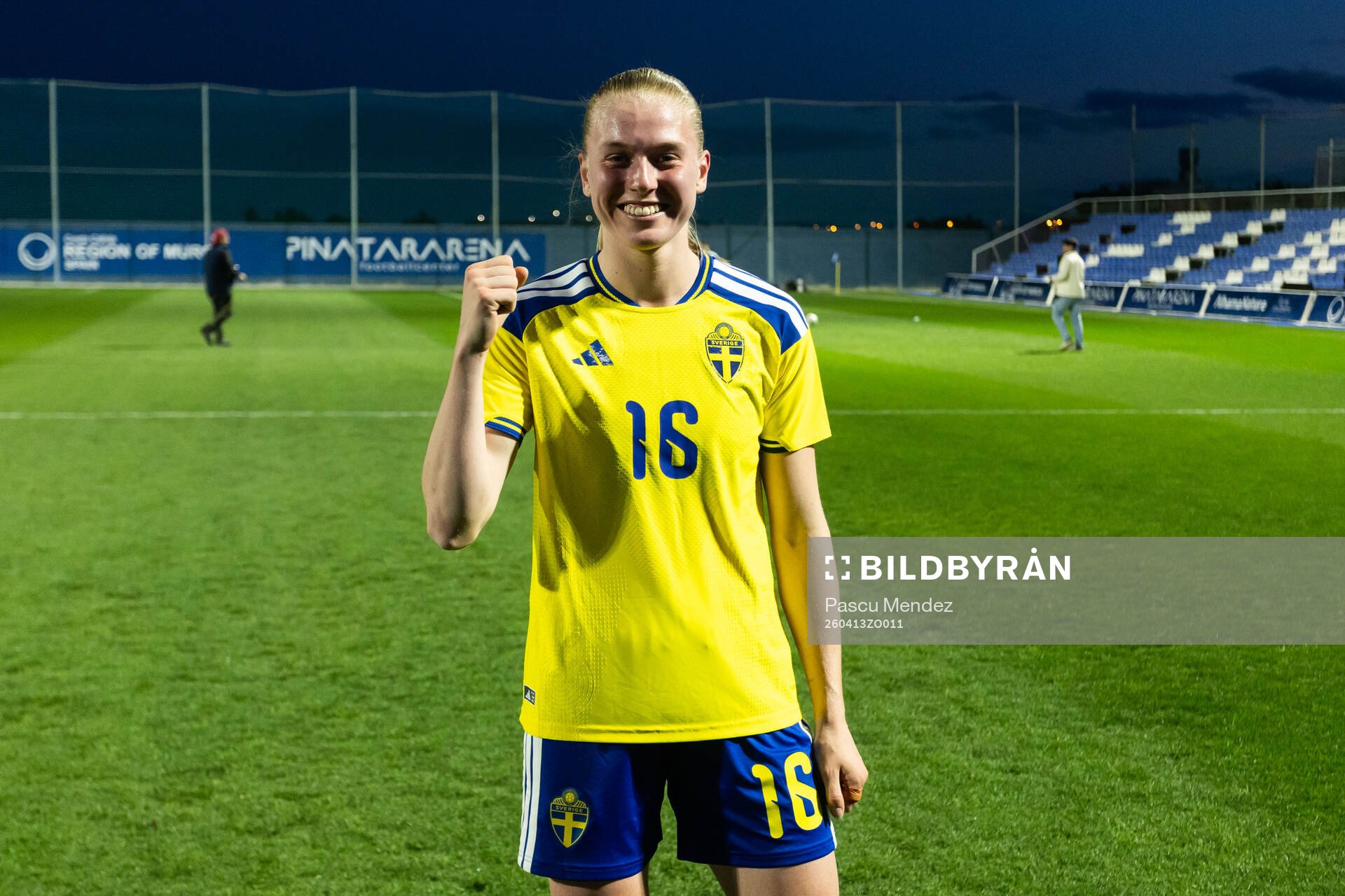 Saga Swedman of Sweden celebrates