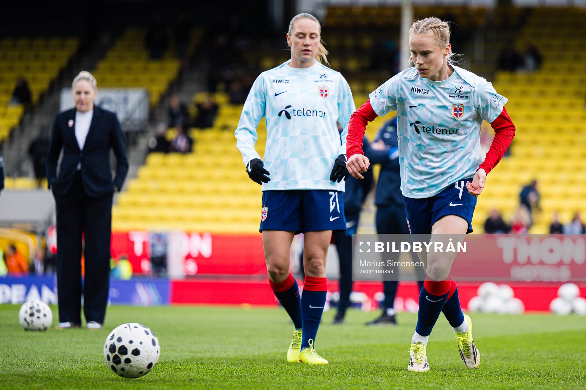 Julie Blakstad of Norway warms up