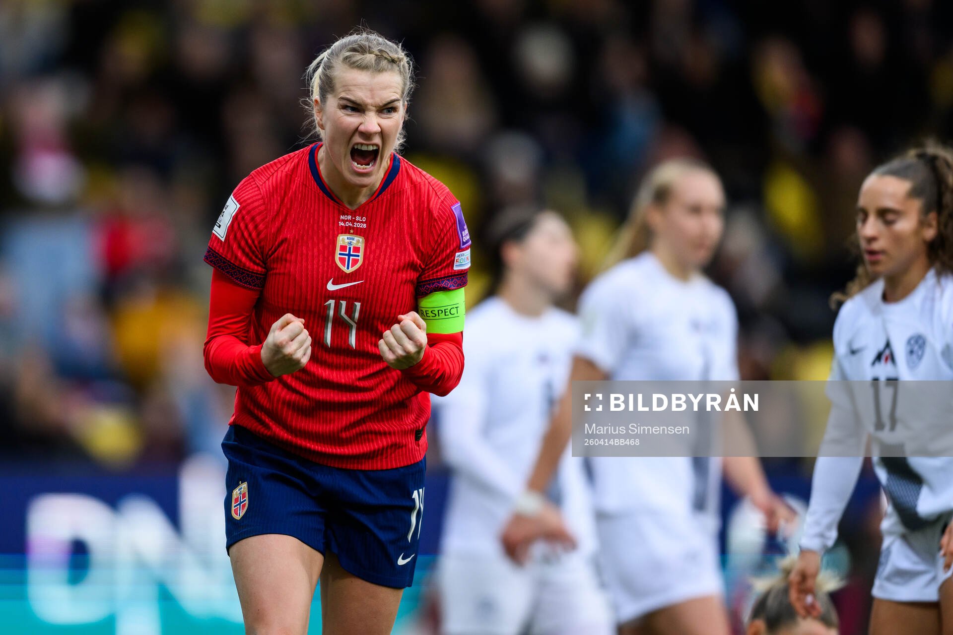 Ada Hegerberg of Norway celebrates