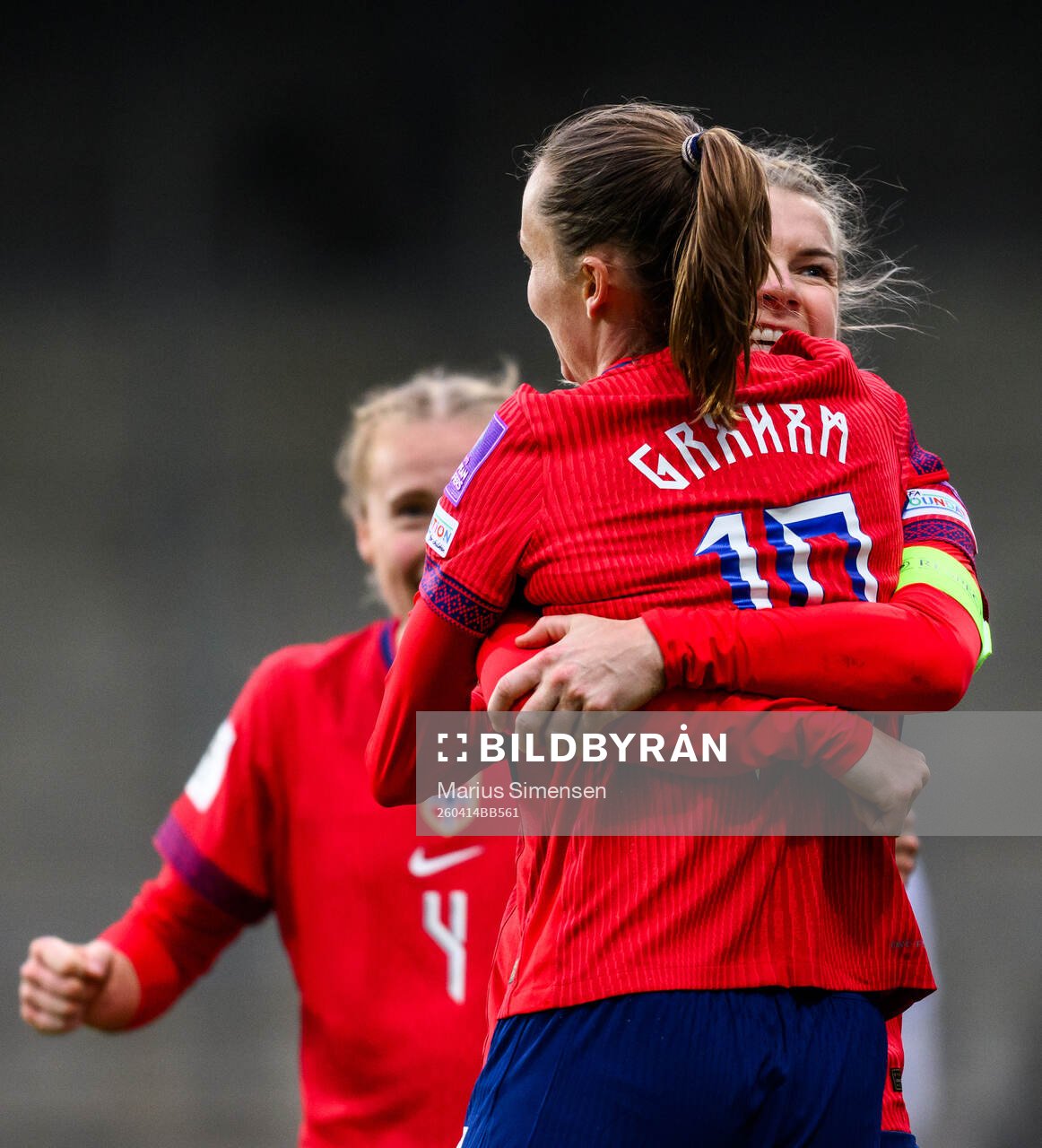 Caroline Graham Hansen of Norway celebrates