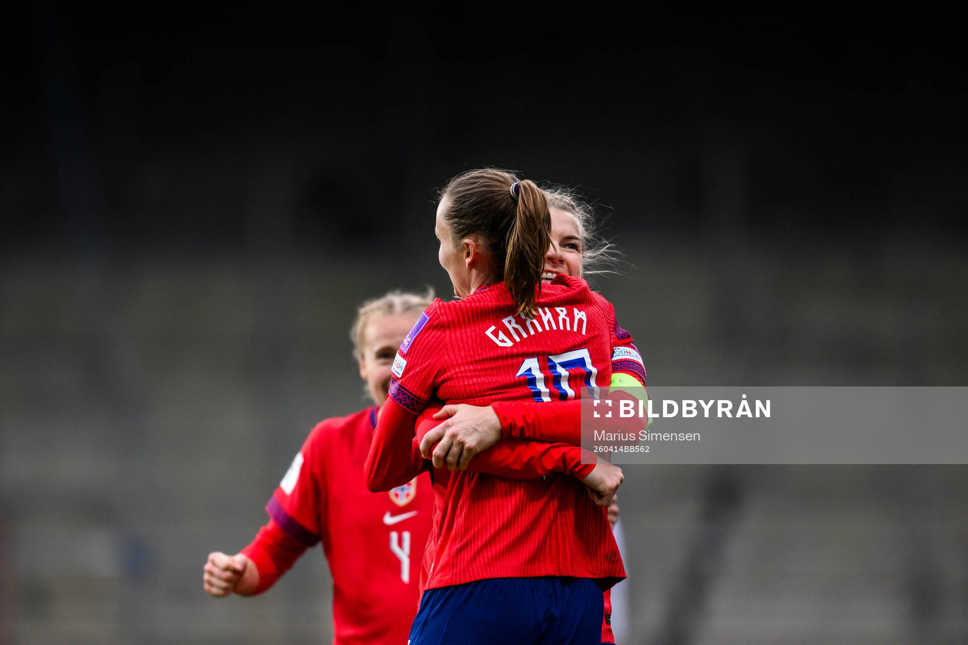 Caroline Graham Hansen of Norway celebrates