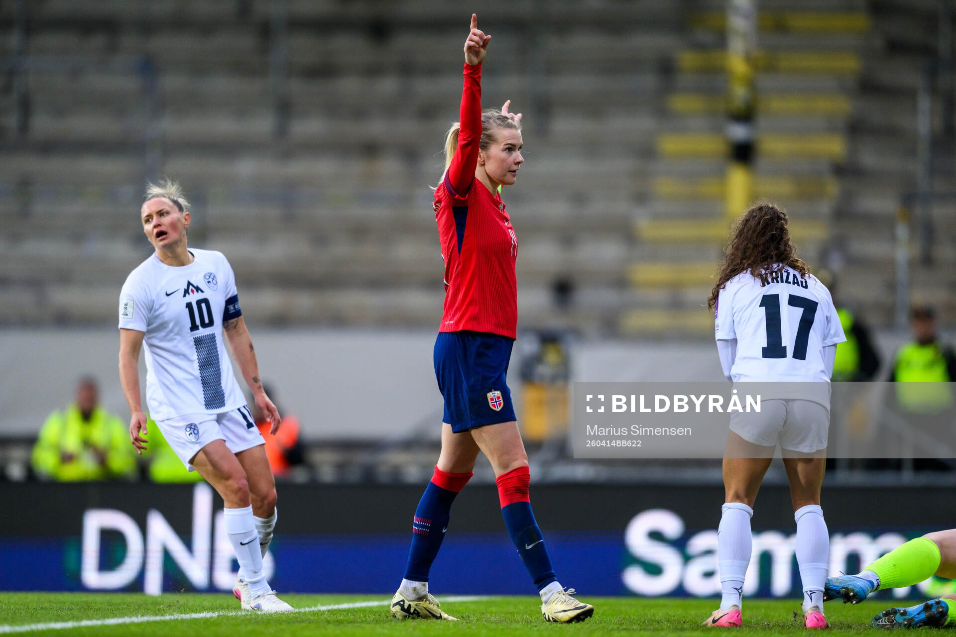 Ada Hegerberg of Norway celebrates