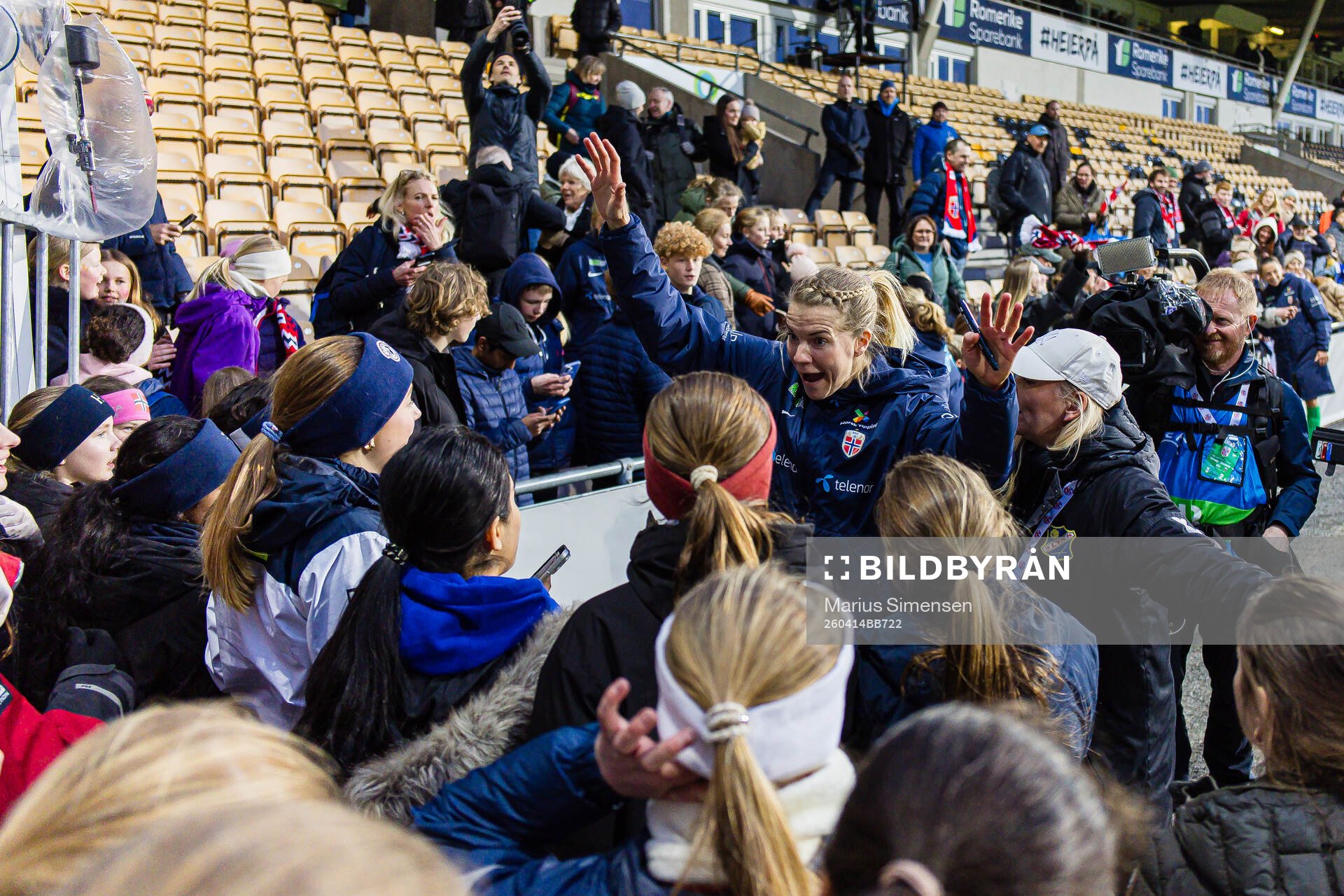 Ada Hegerberg of Norway with fans