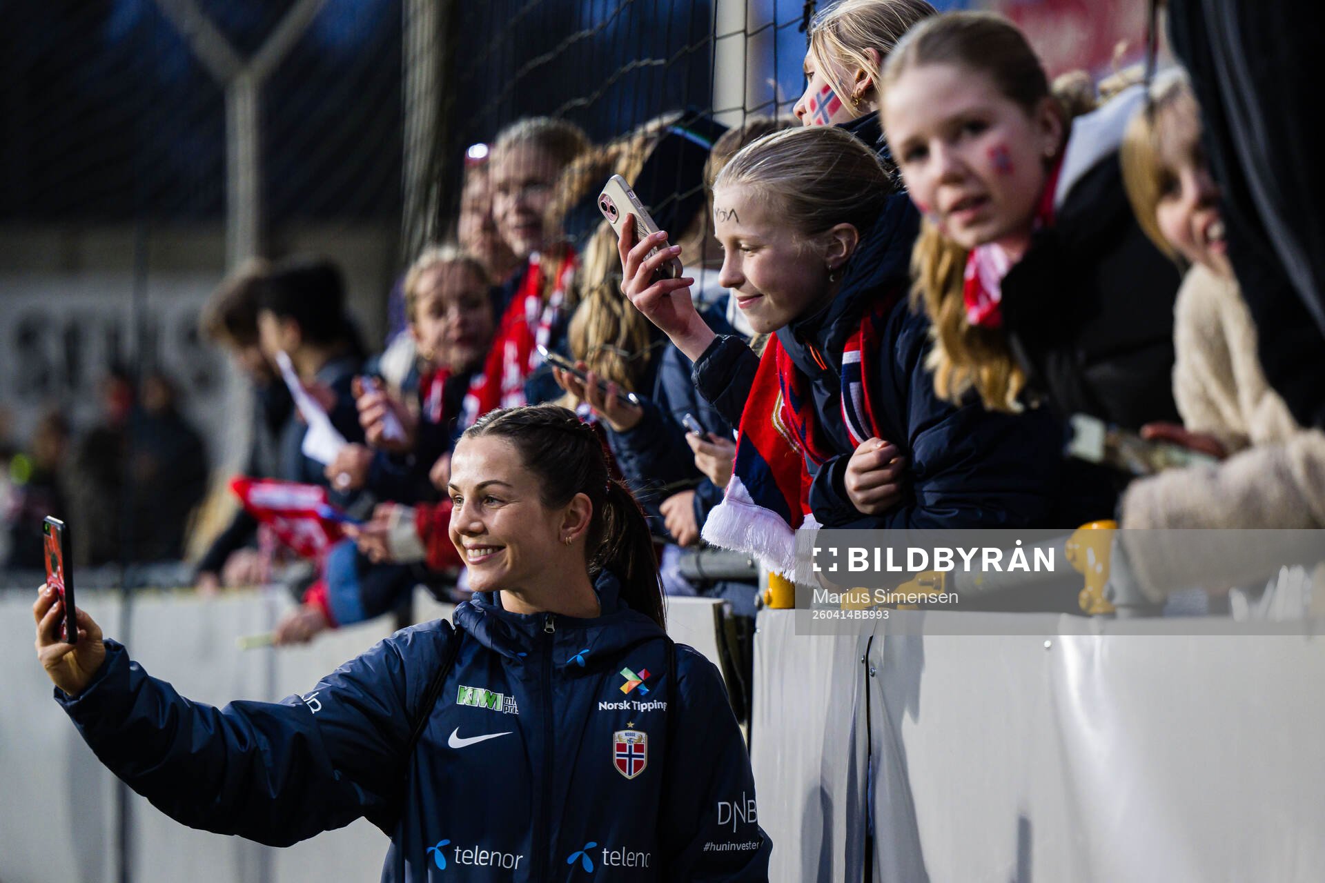 Tuva Hansen of Norway with fans