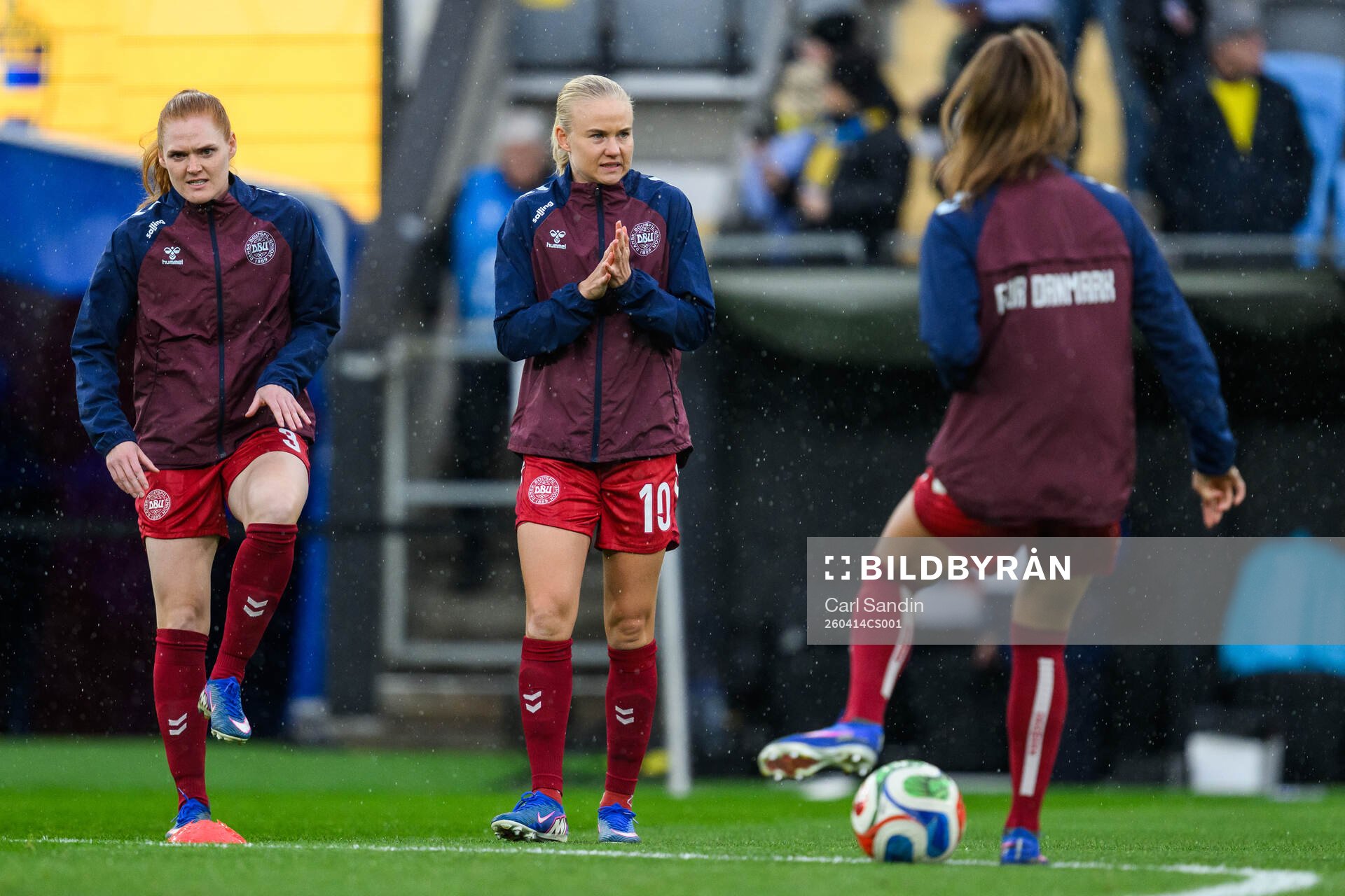 Sofie Svava and Pernille Harder of Denmark