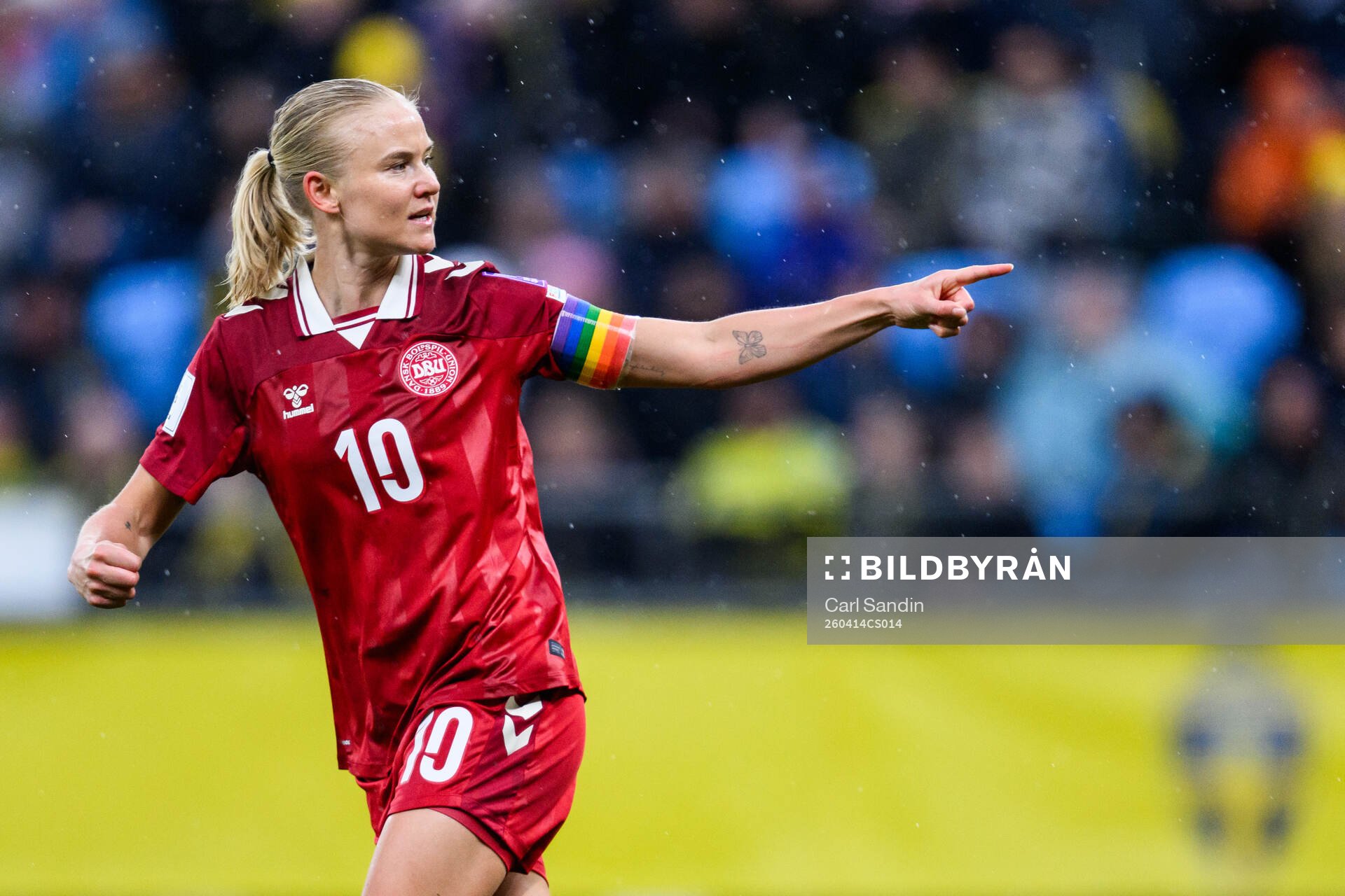 Pernille Harder of Denmark celebrates
