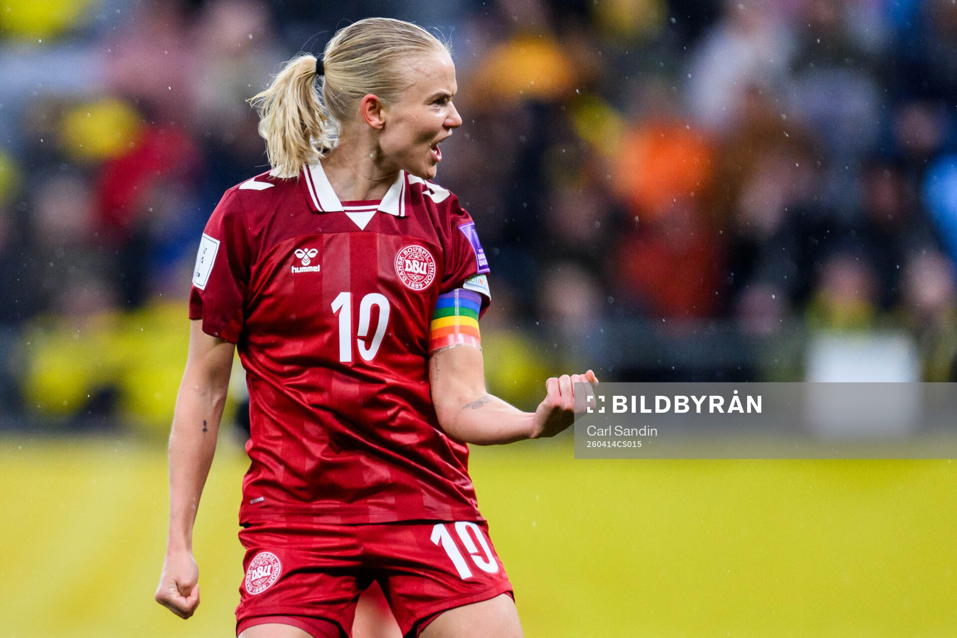 Pernille Harder of Denmark celebrates