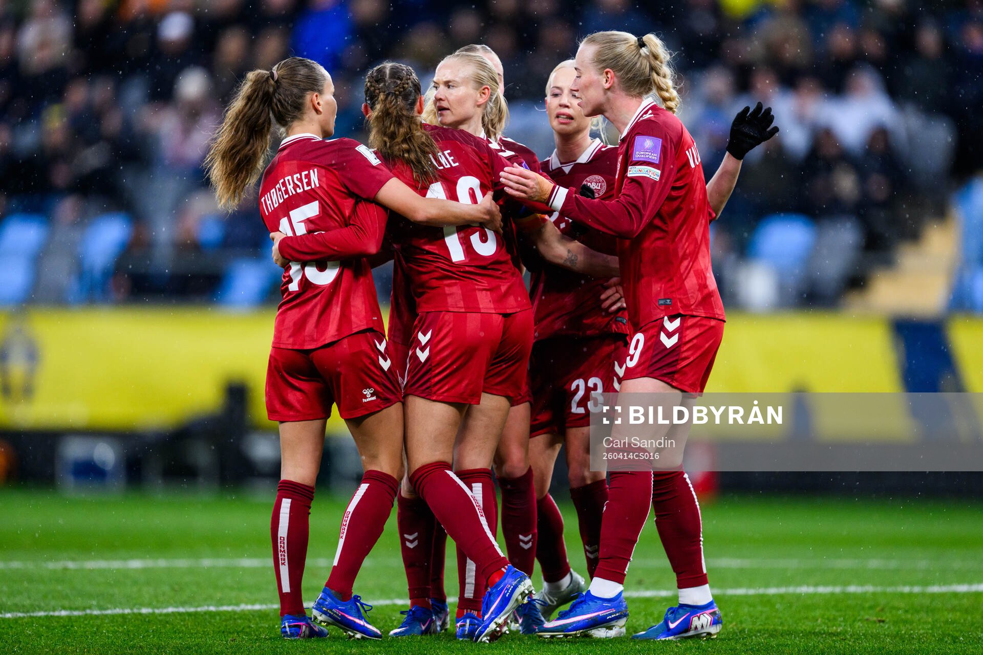 Pernille Harder of Denmark celebrates