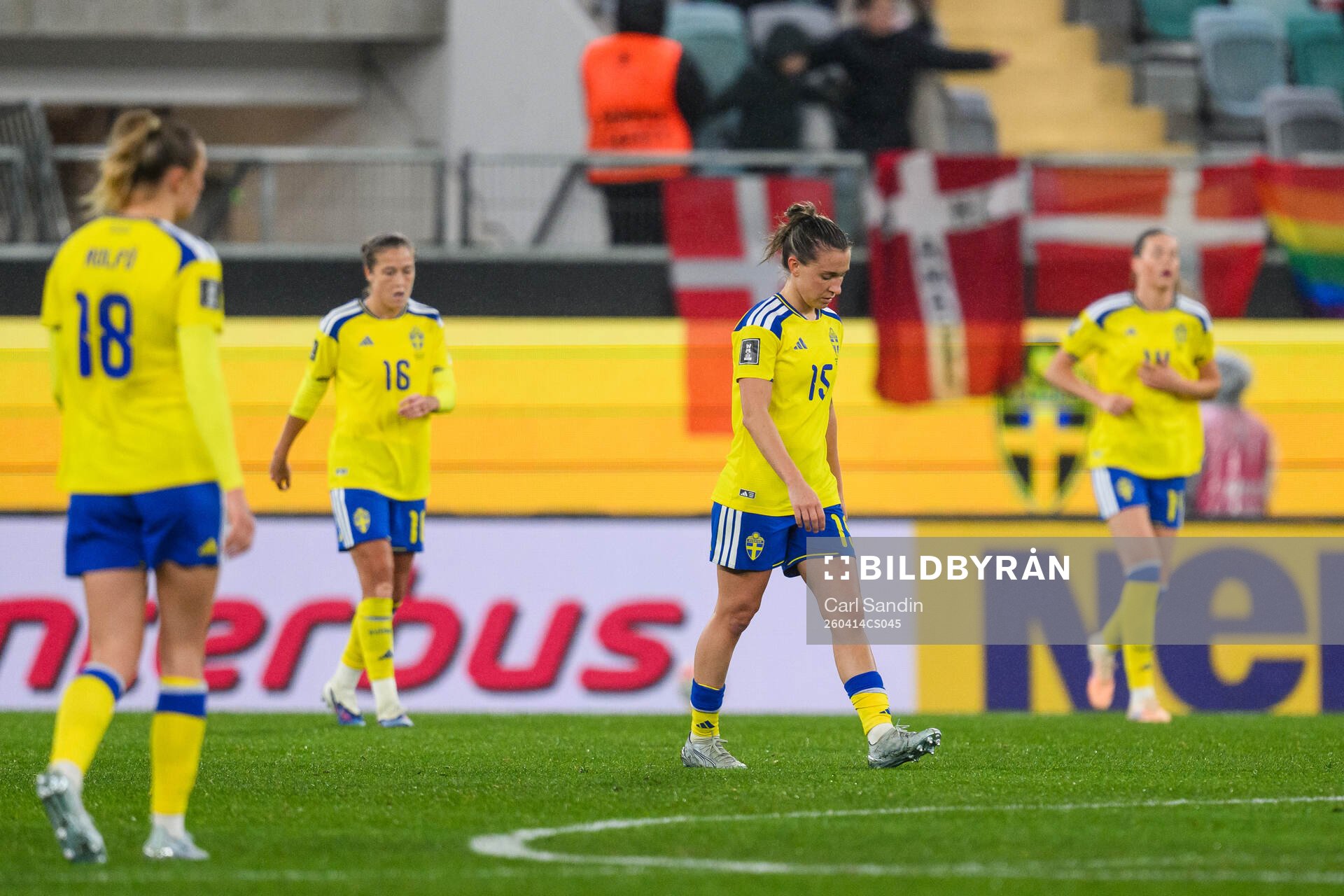 Julia Zigiotti Olme of Sweden looks dejected
