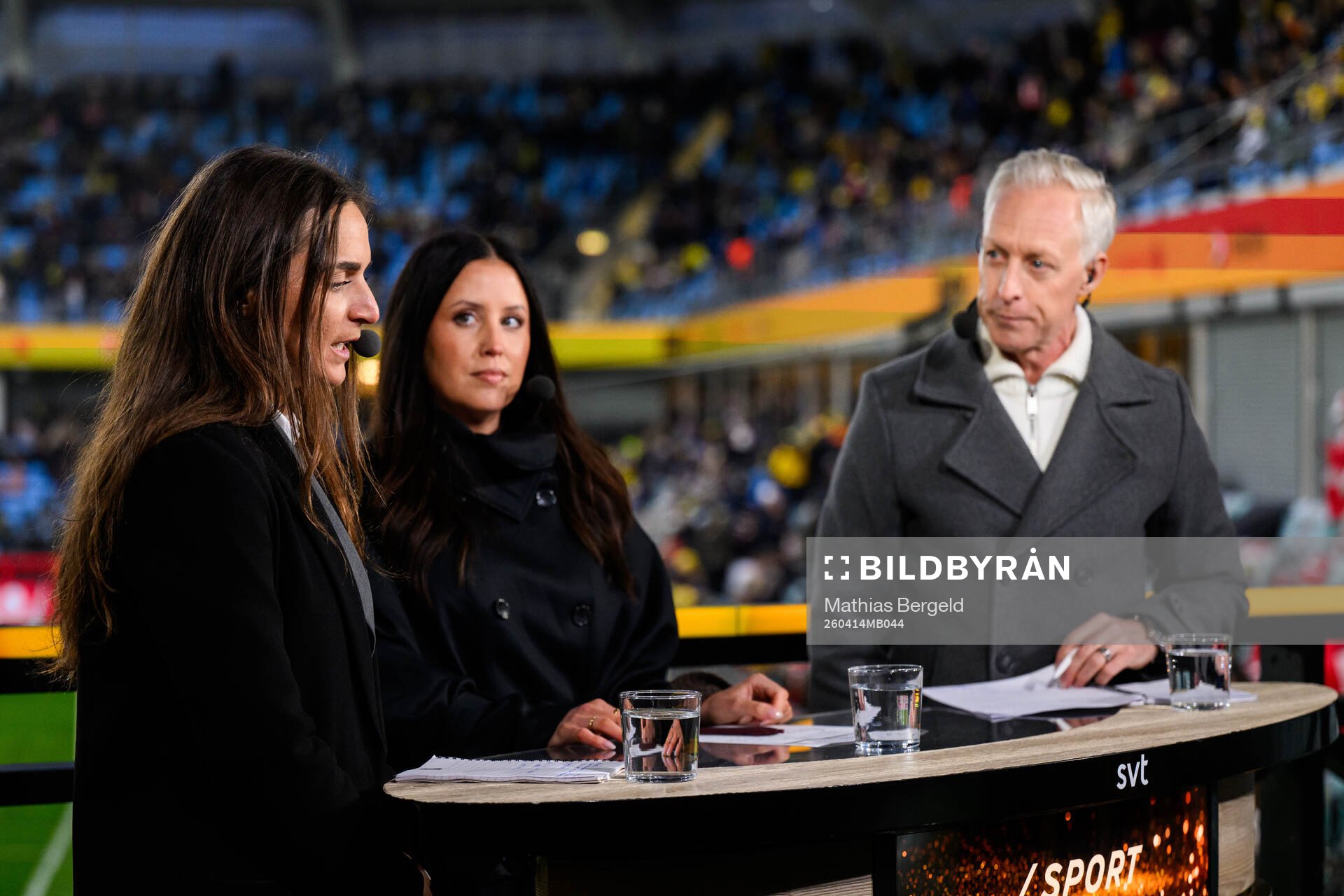 Elena Sadiku, Therese Strömberg and André Pops in SVT’s