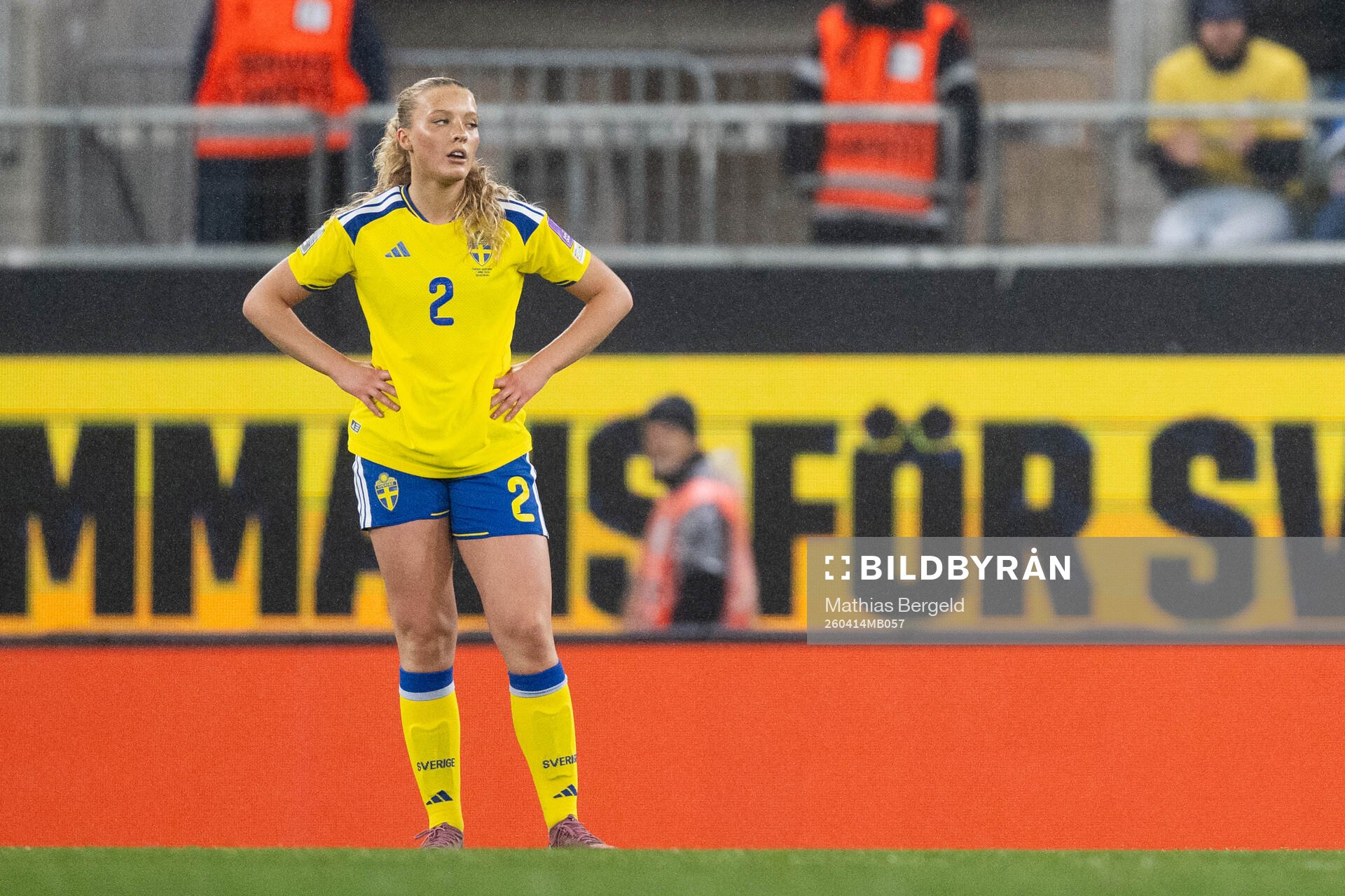 Smilla Holmberg of Sweden looks dejected