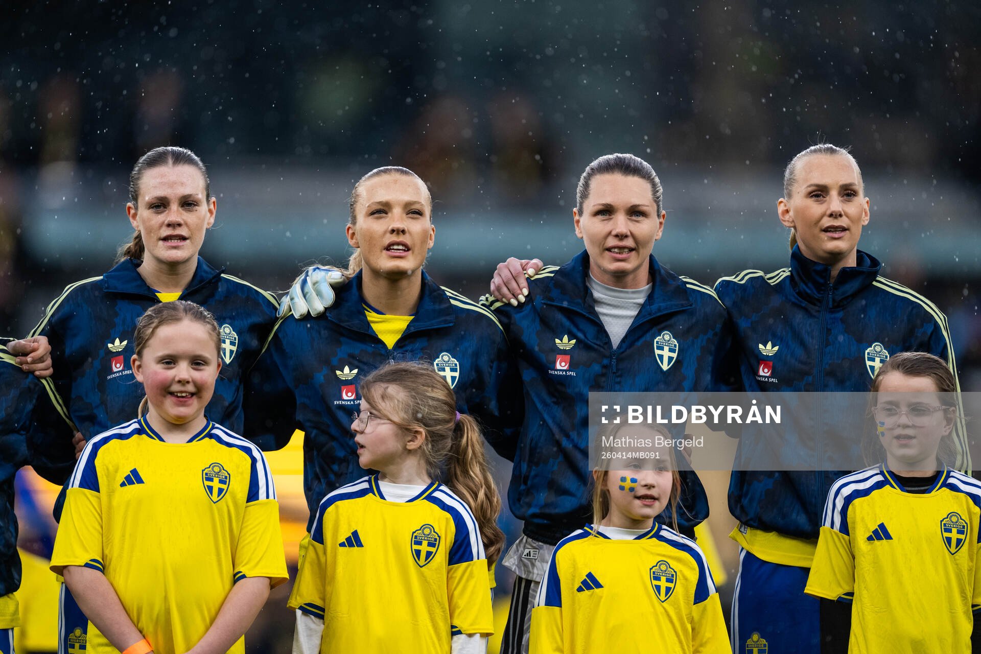 Sofia Reidy, Smilla Holmberg, goalkeeper Jennifer Falk and