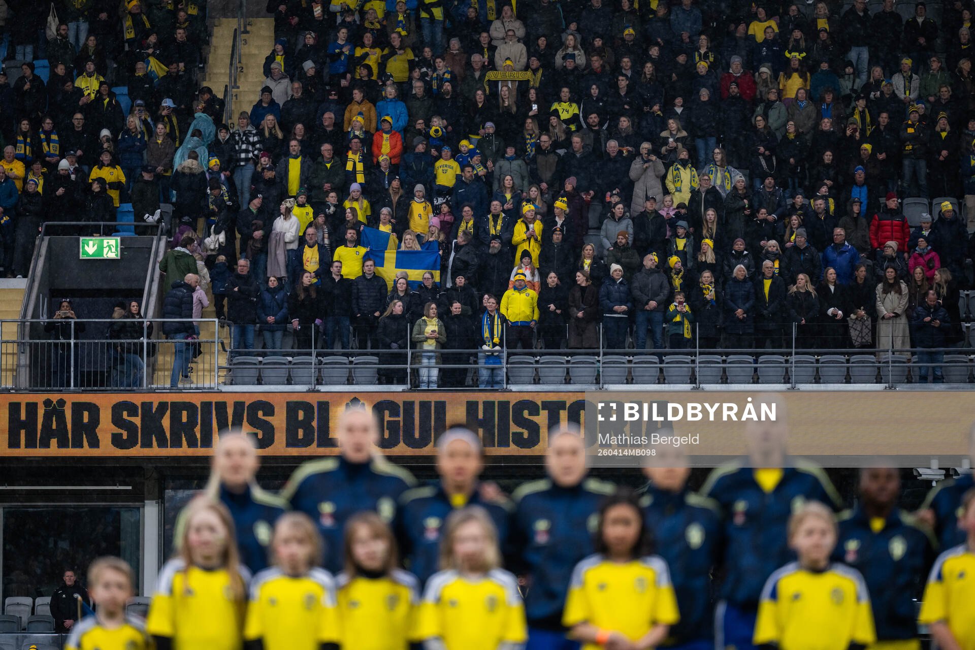 Spectators in the stands