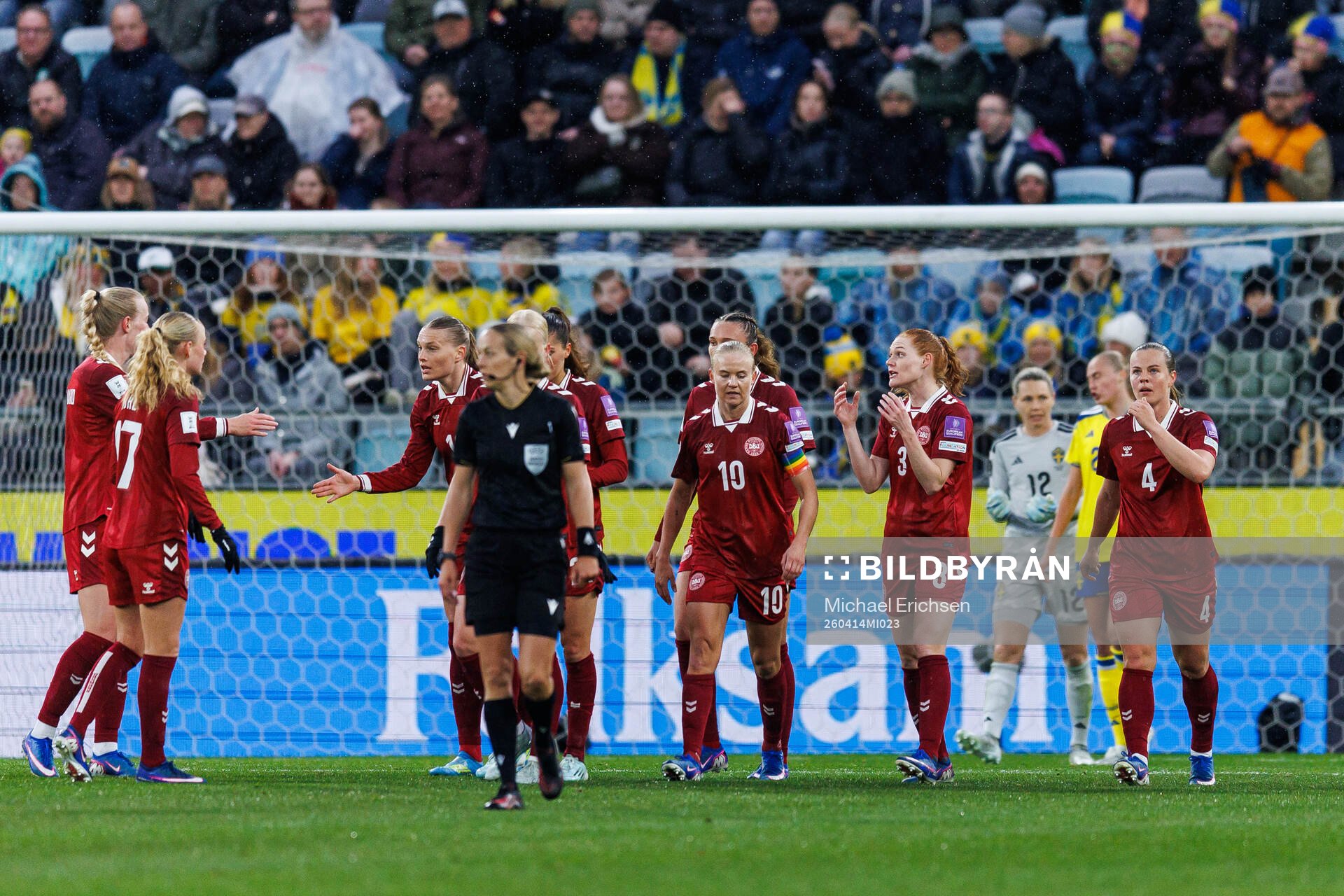 Pernille Harder of Denmark celebrates