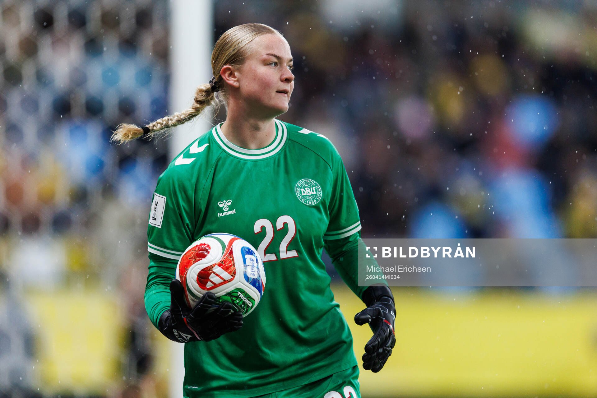 goalkeeper Freja Thisgaard of Denmark