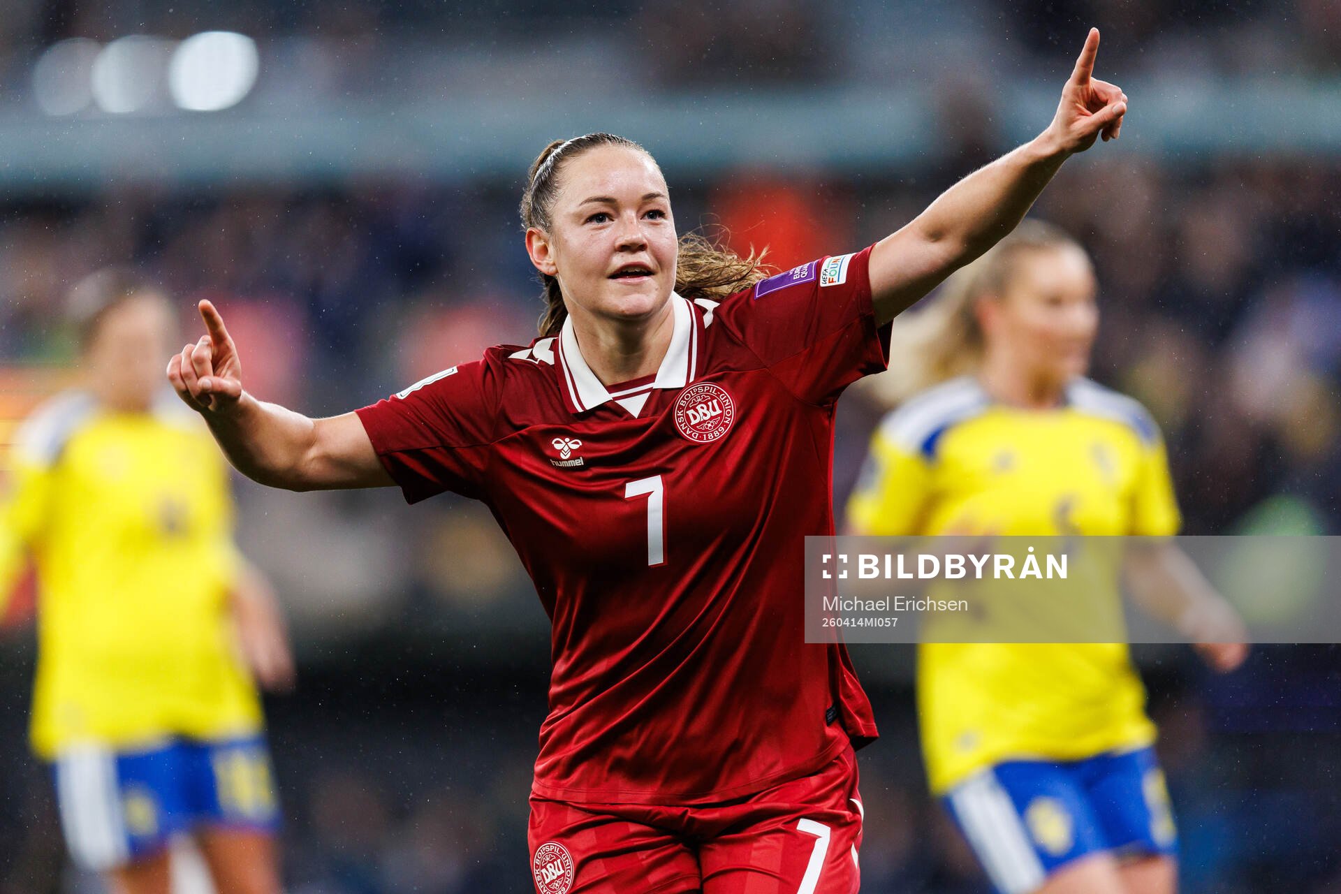 Janni Thomsen of Denmark celebrates