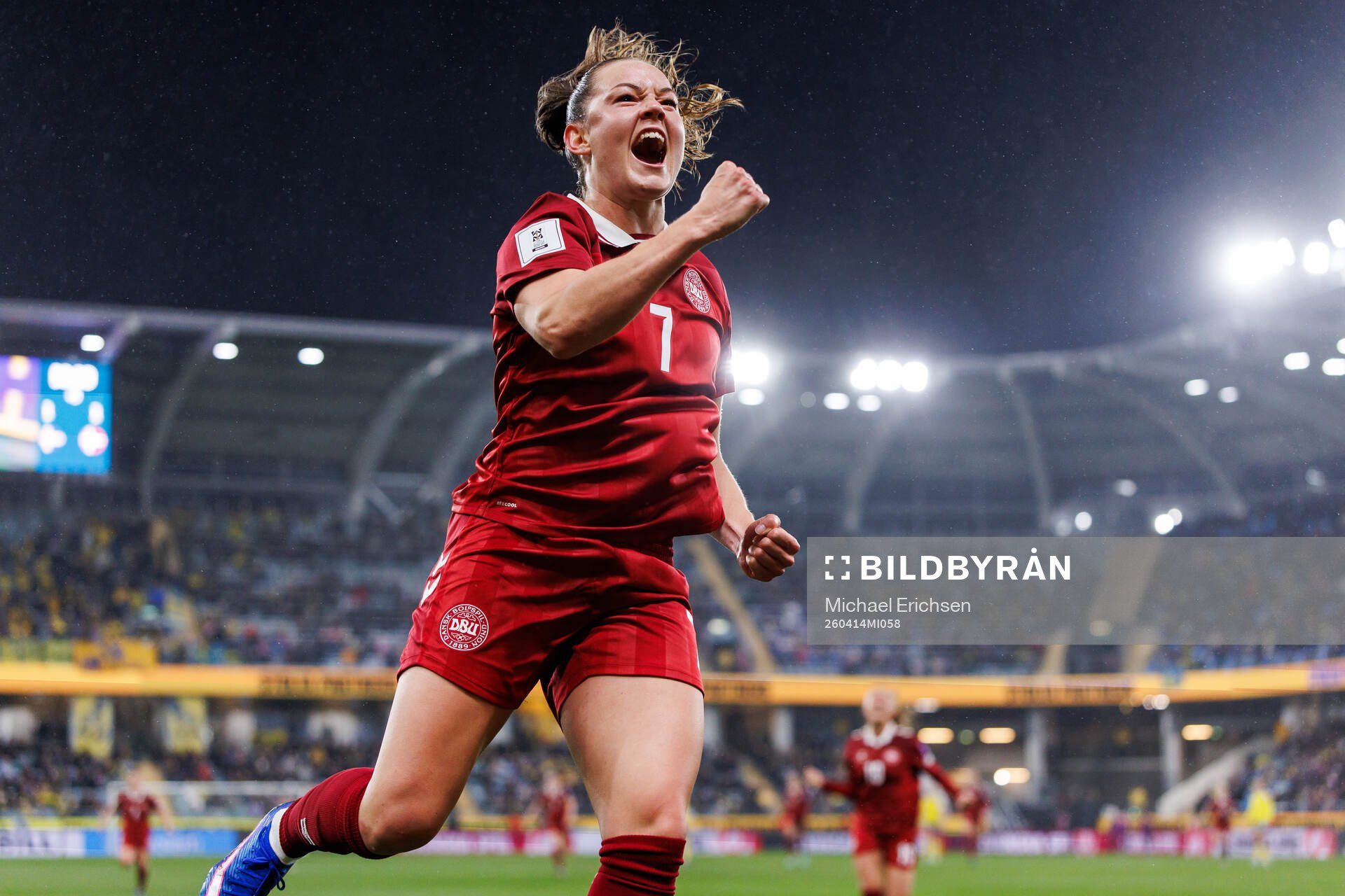 Janni Thomsen of Denmark celebrates