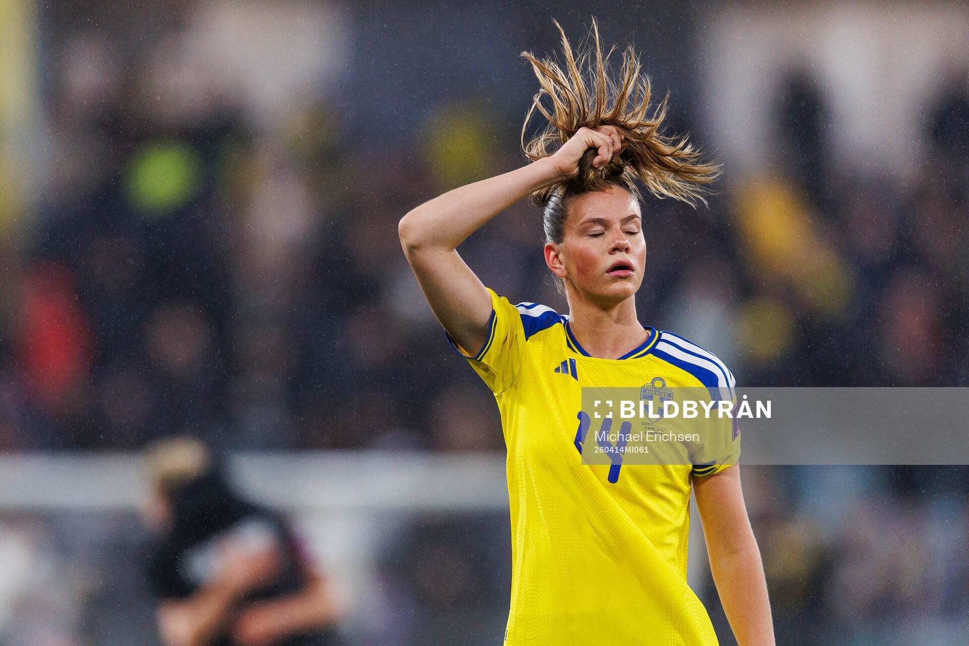 Bella Andersson of Sweden looks dejected