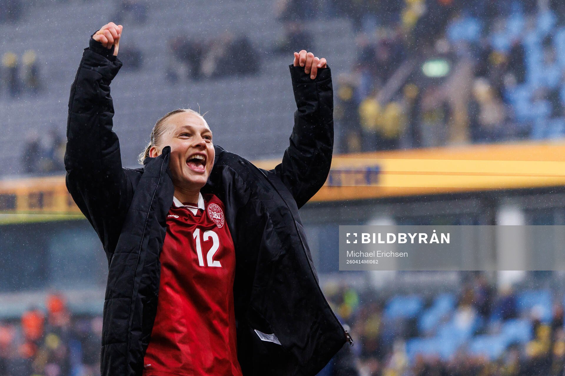 Stine Sandbech of Denmark celebrates