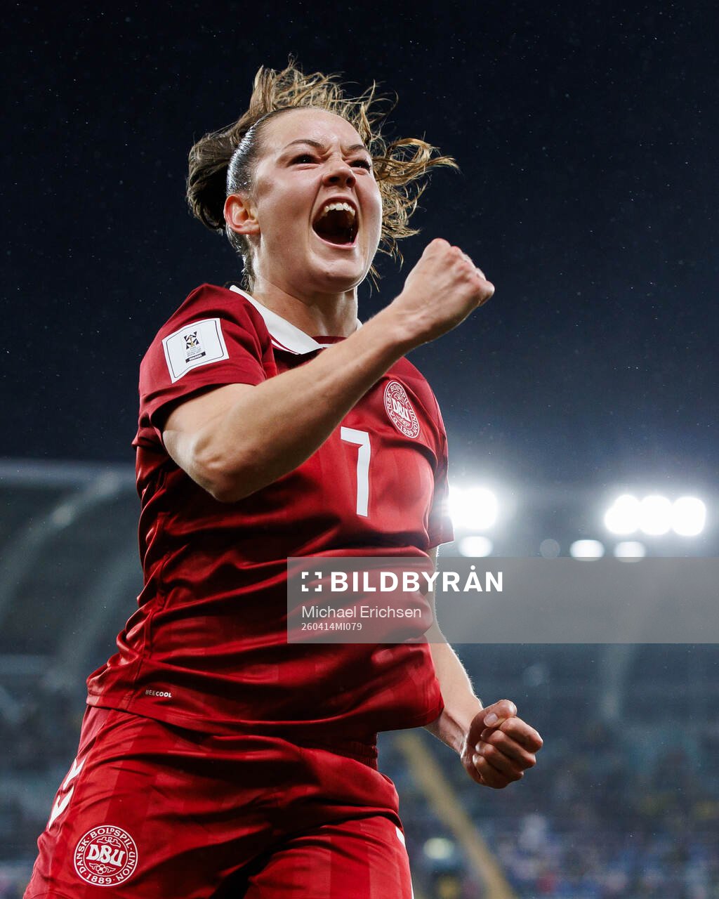 Janni Thomsen of Denmark celebrates