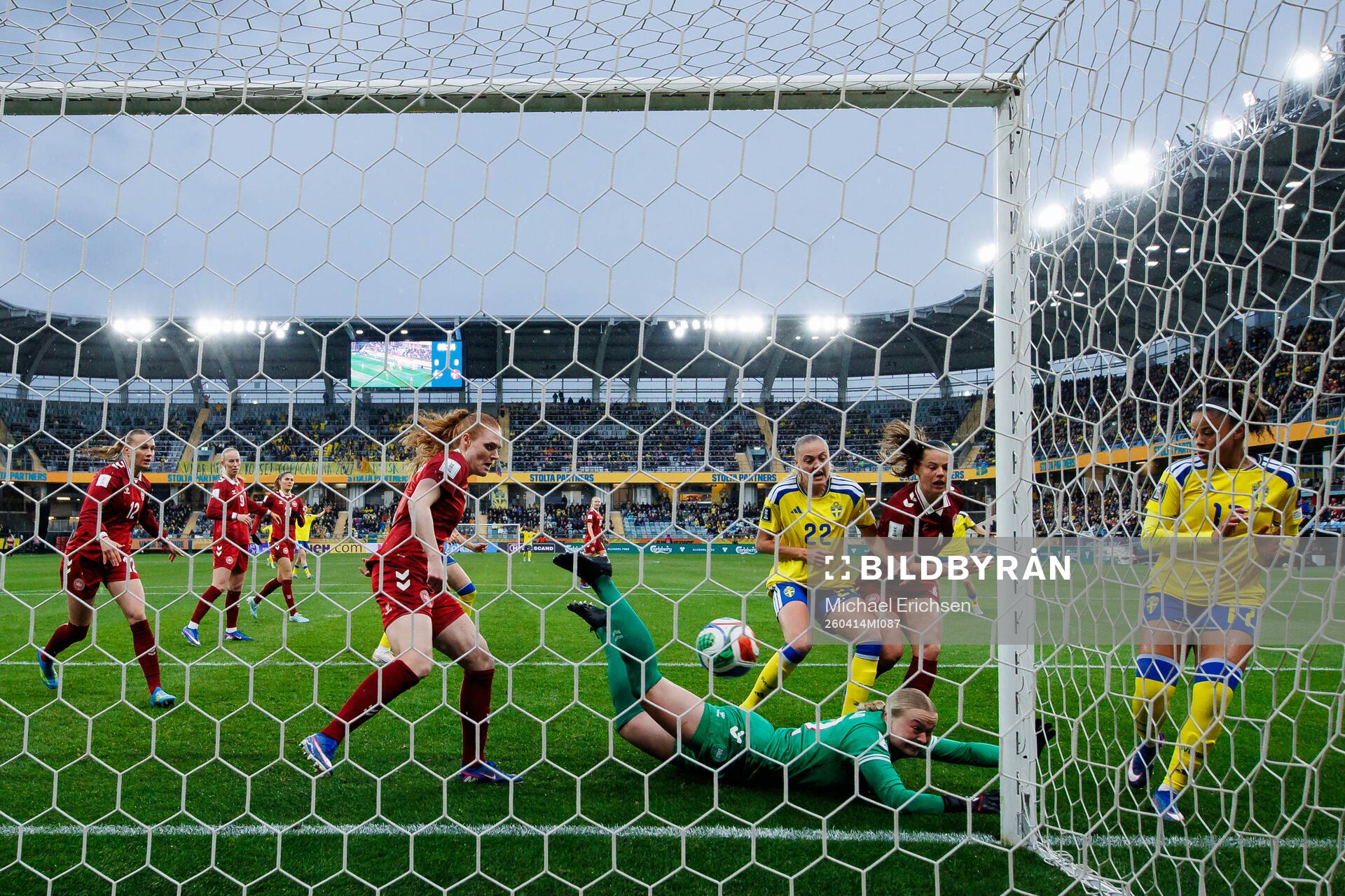 Goalkeeper Freja Thisgaard of Denmark