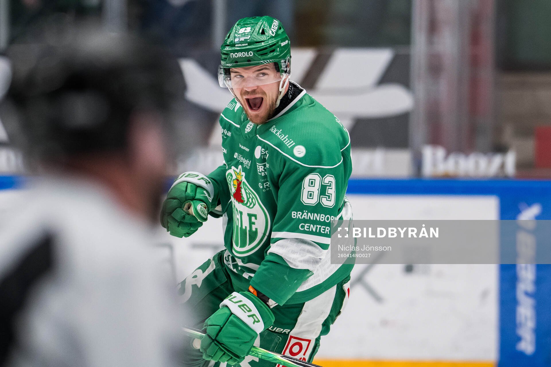 Rögles Karson Kuhlman jublar vid 2-0