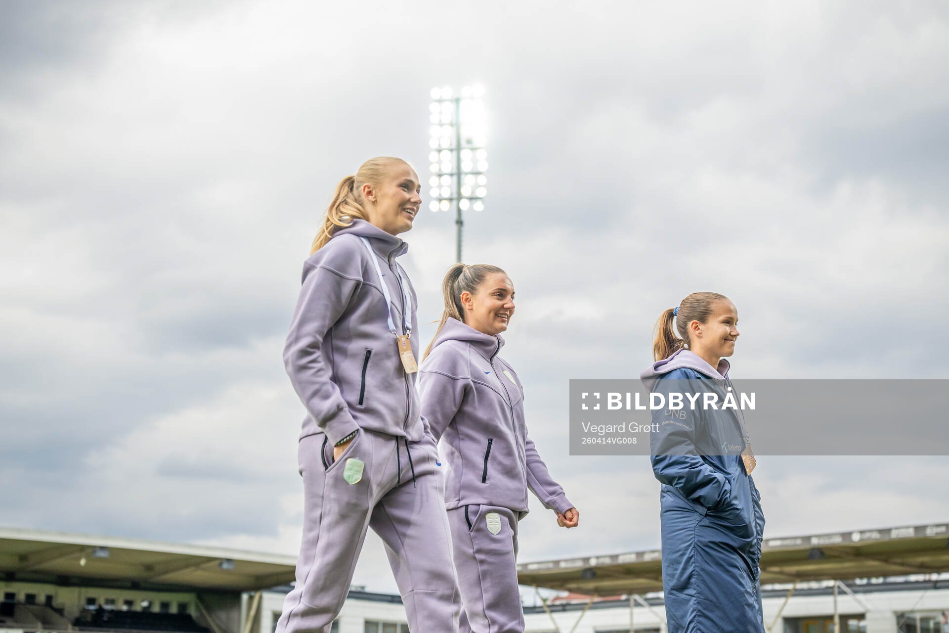 Goalkeeper Selma Panengstuen, Vilde Bøe Risa and Guro