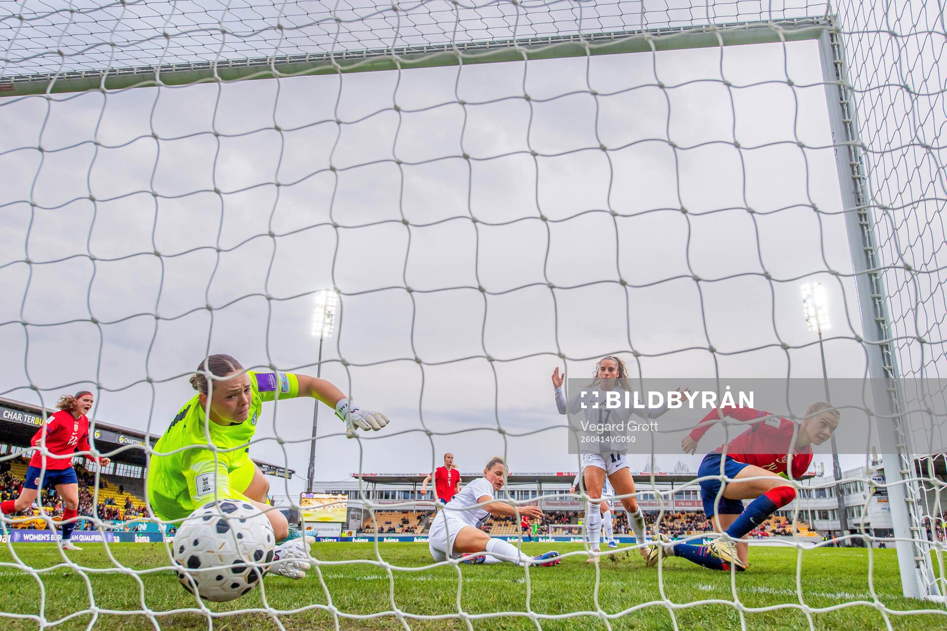 Ada Hegerberg of Norway scores the 1-0 goal