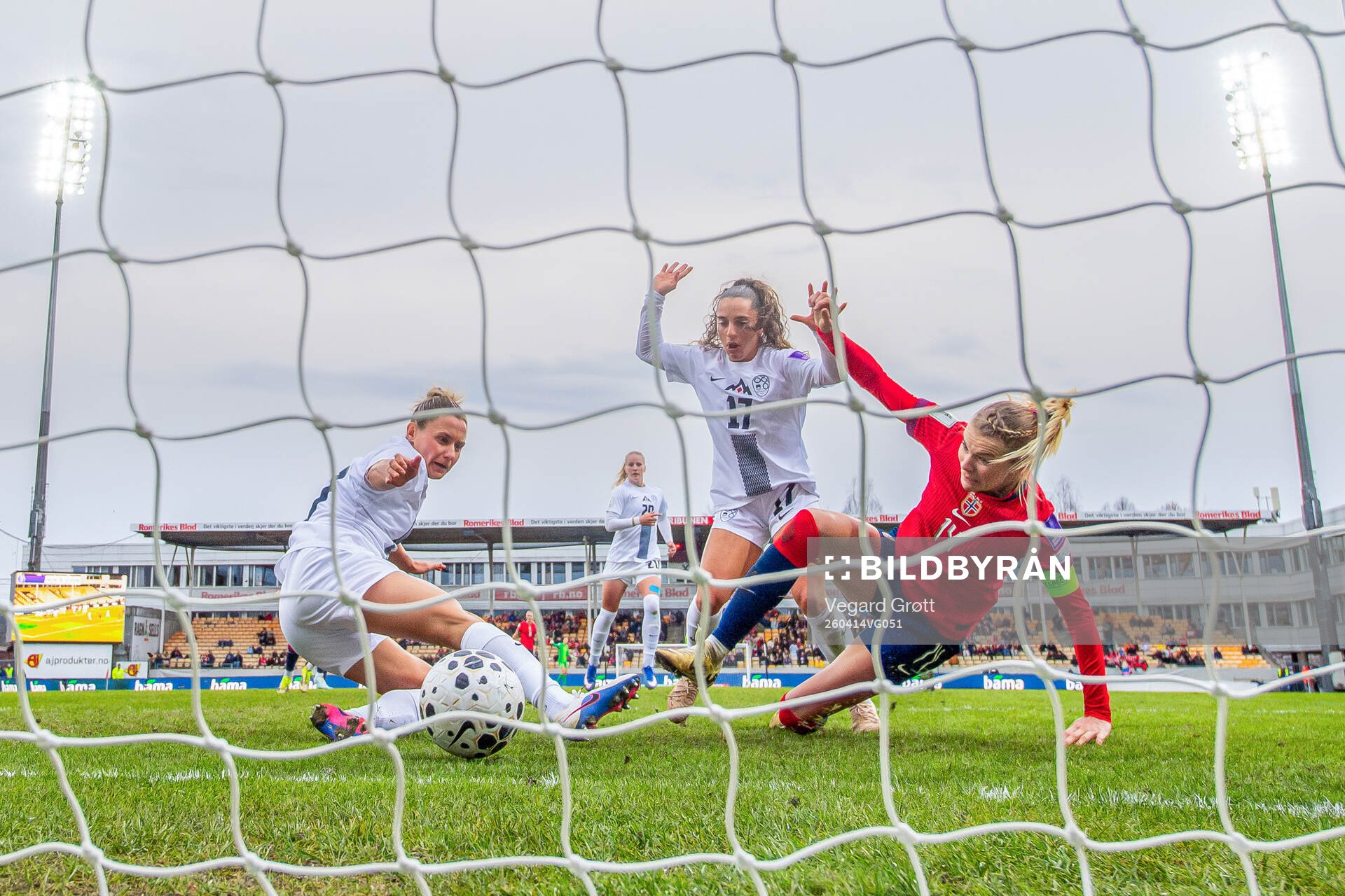 Ada Hegerberg of Norway scores the 1-0 goal