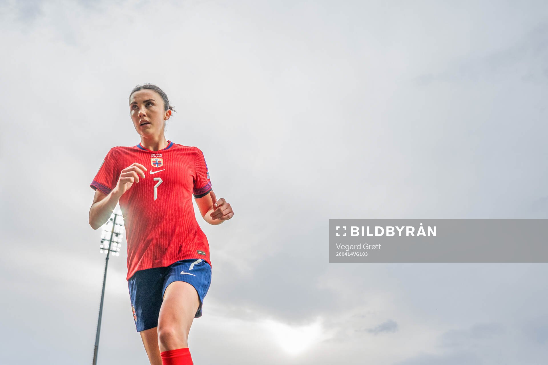 Ingrid Syrstad Engen of Norway at half-time