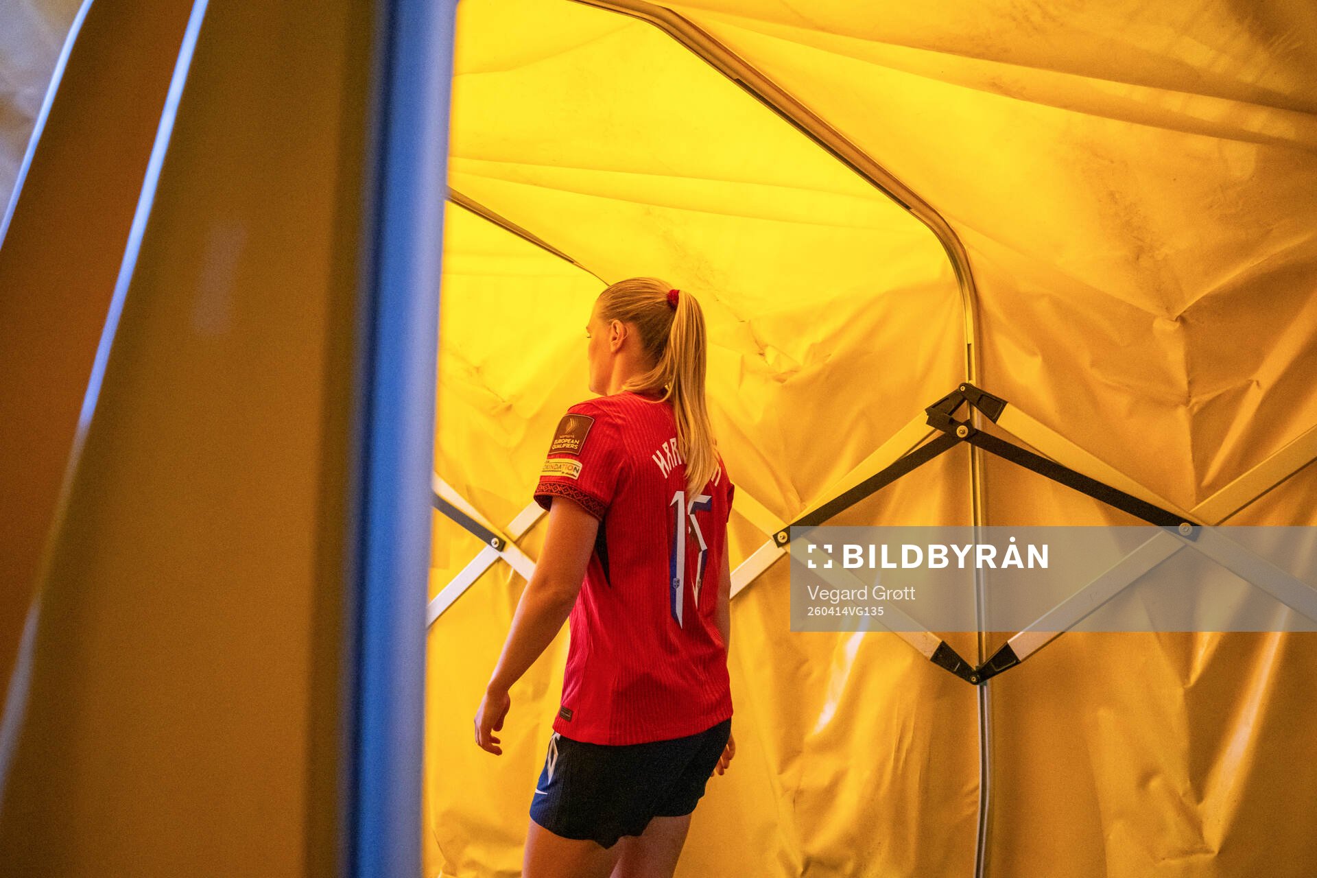 Mathilde Harviken of Norway at half-time