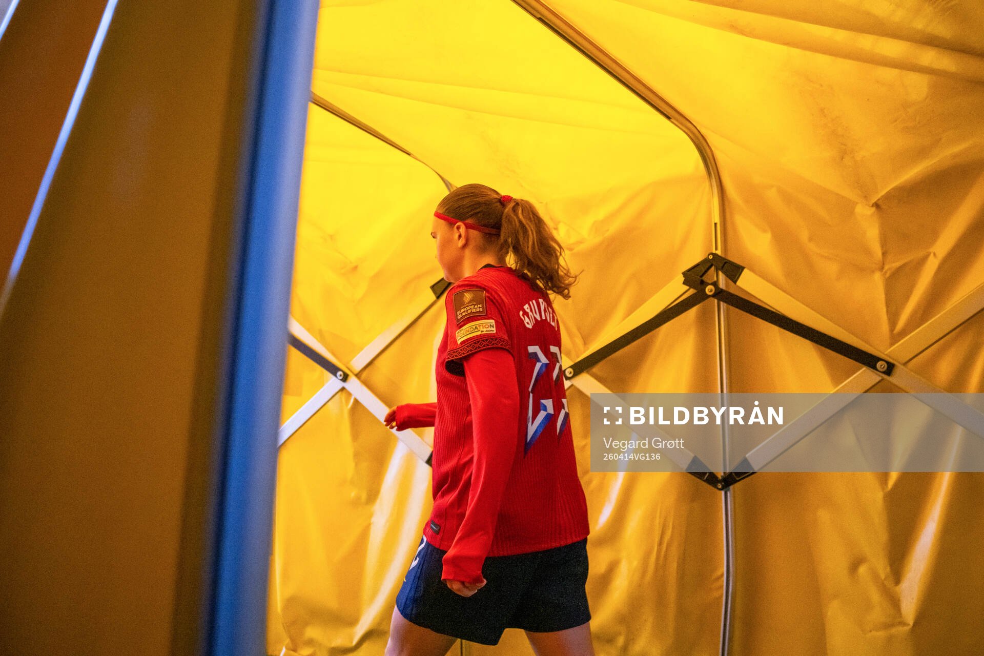 Signe Gaupset of Norway at half-time