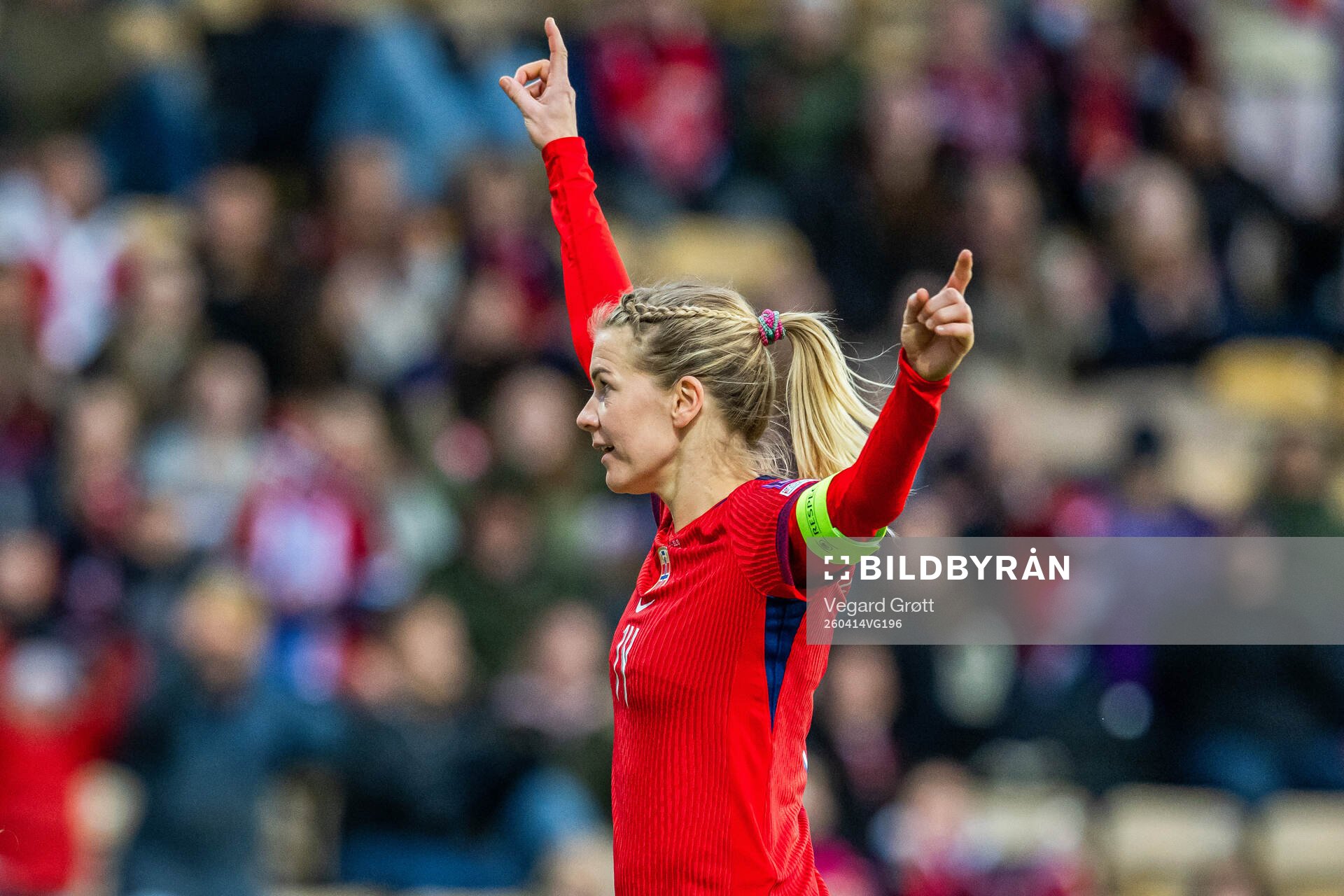 Ada Hegerberg of Norway celebrates