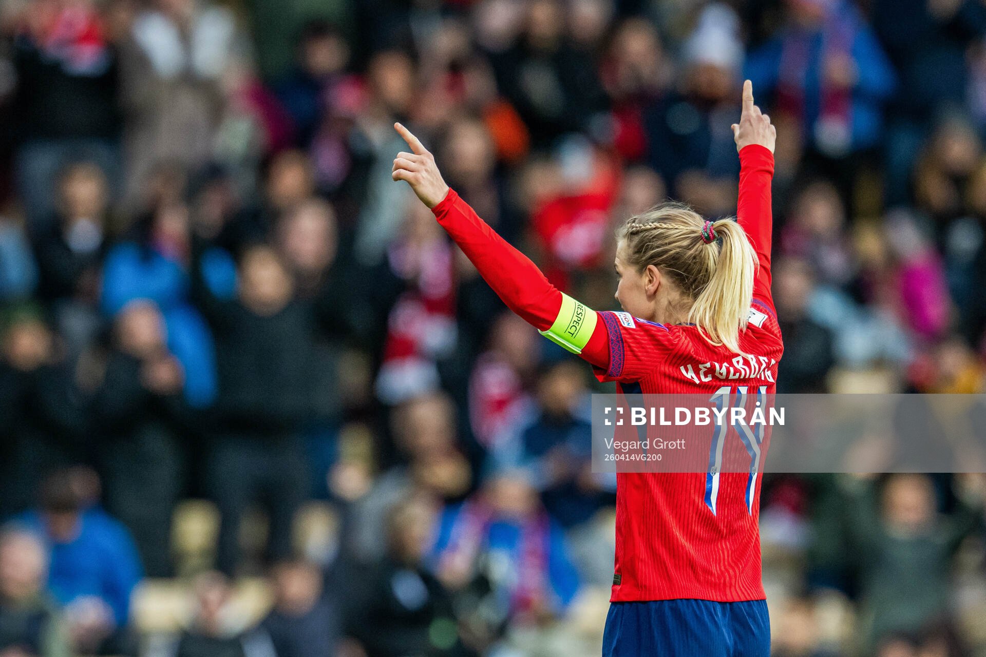 Ada Hegerberg of Norway celebrates