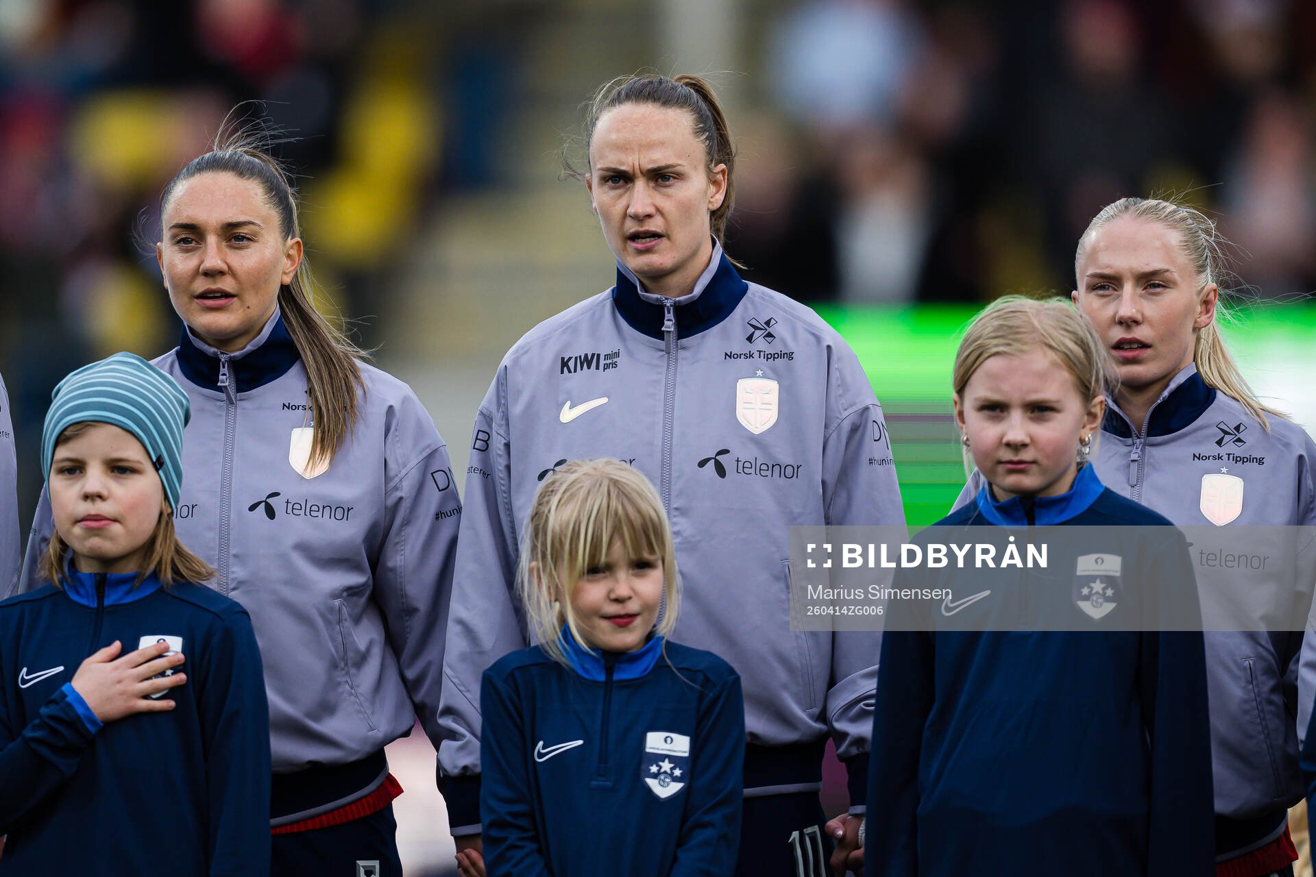 Vilde Bøe Risa, Caroline Graham Hansen and Thea Bjelde of