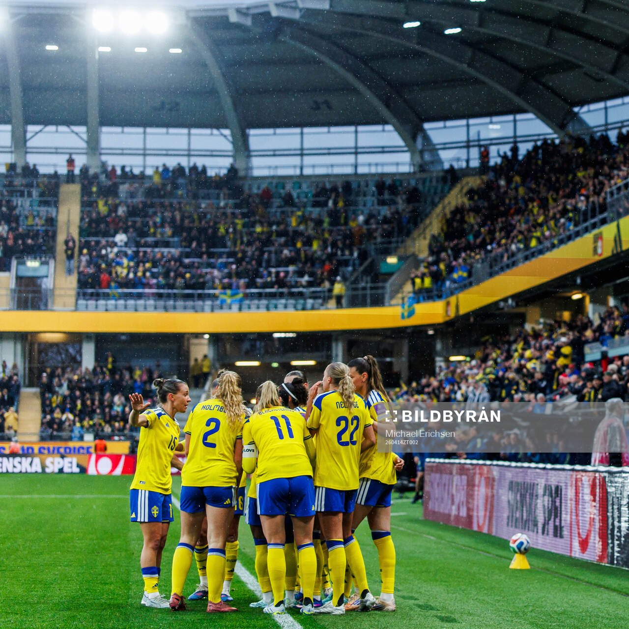 Monica Jusu Bah of Sweden celebrates