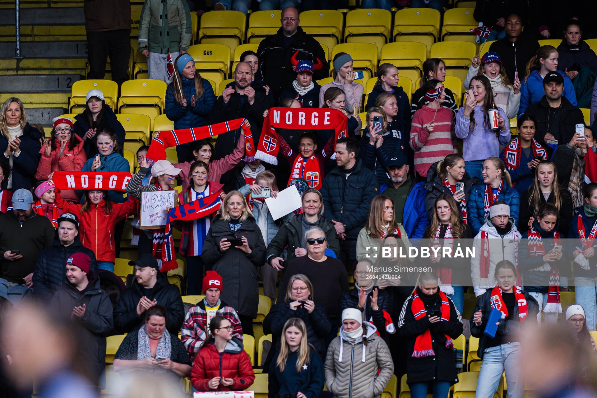Spectators in the stands