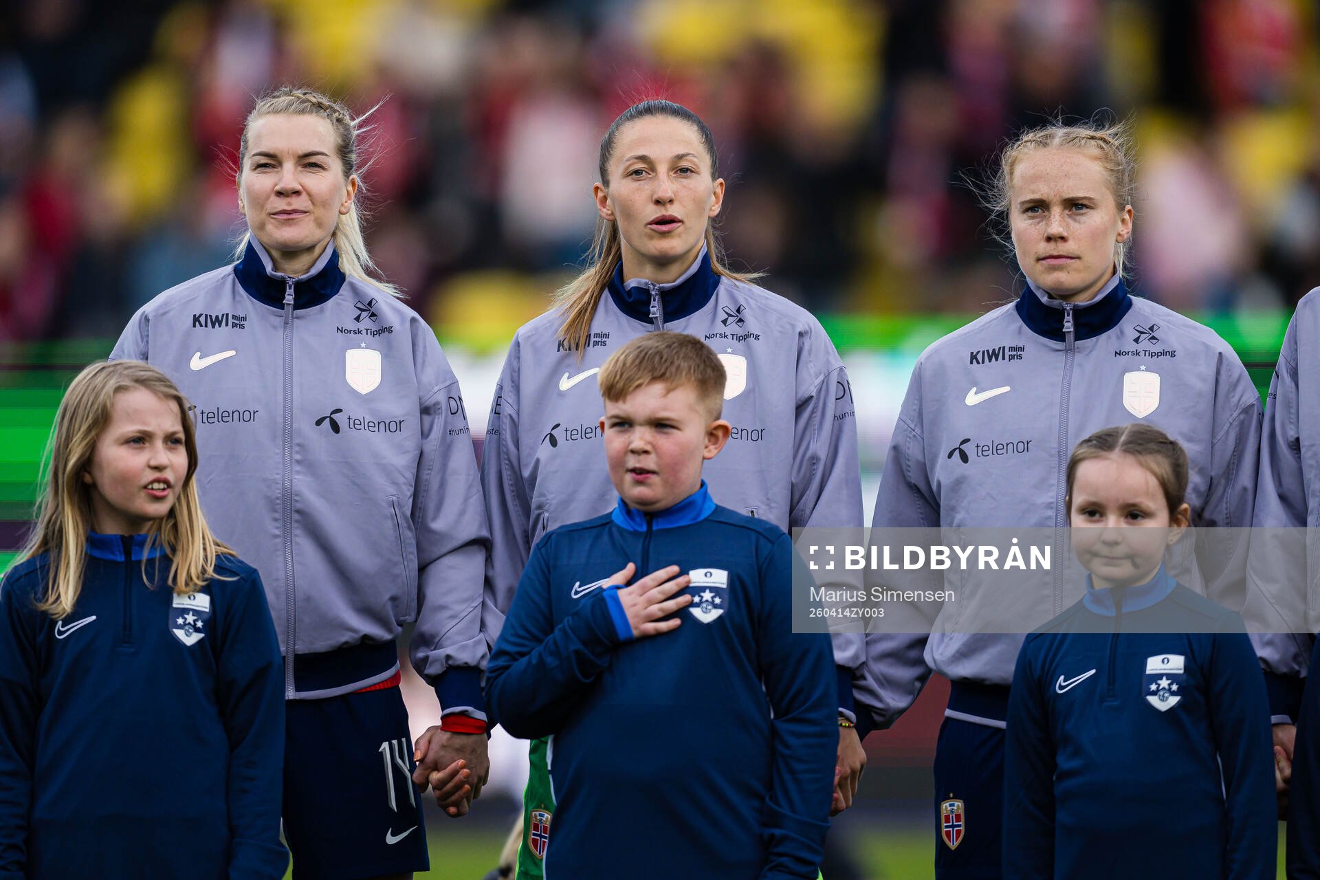Ada Hegerberg, goalkeeper Cecilie Fiskerstrand and Julie