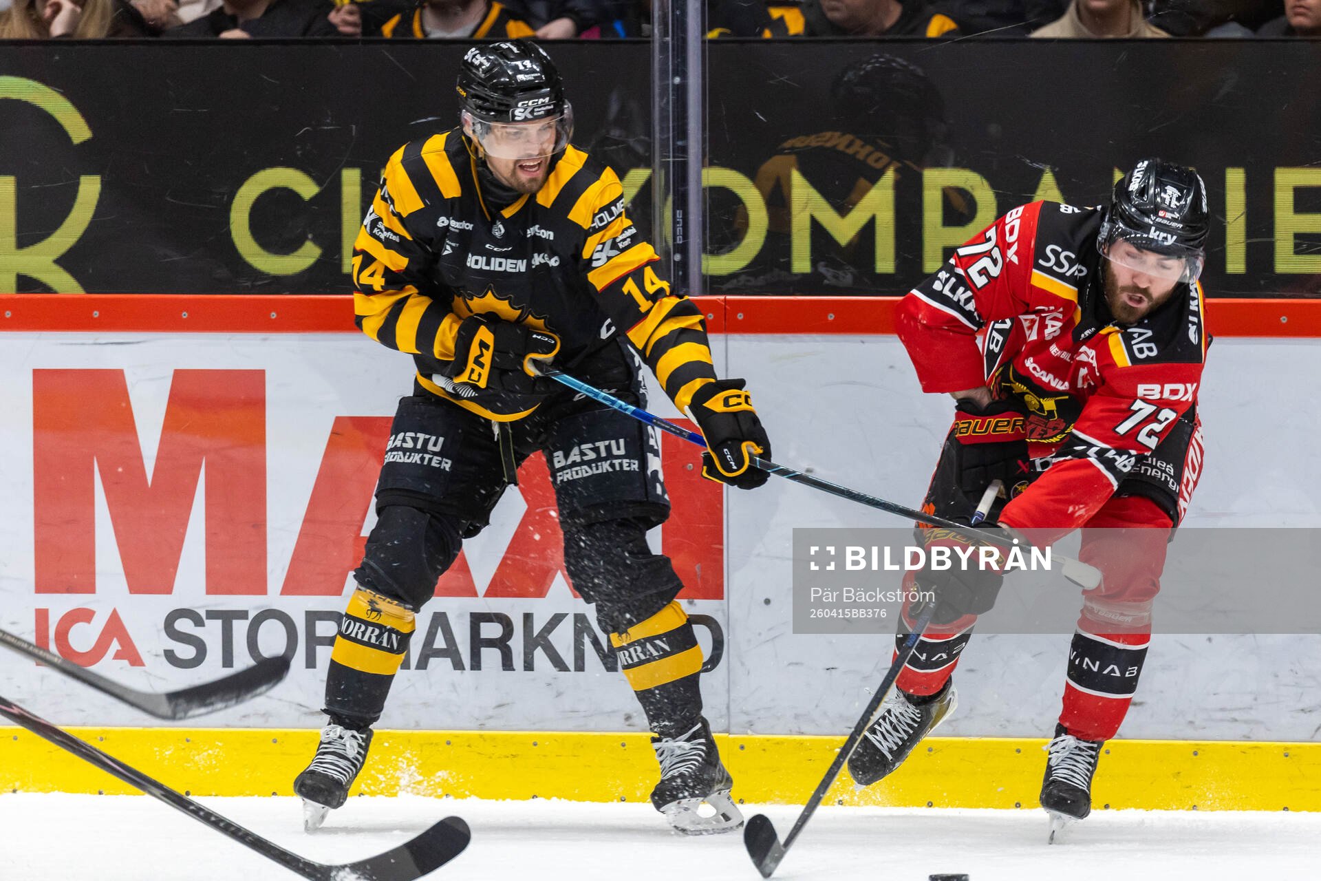Skellefteås Andreas Johnson och Luleås Ben Tardif